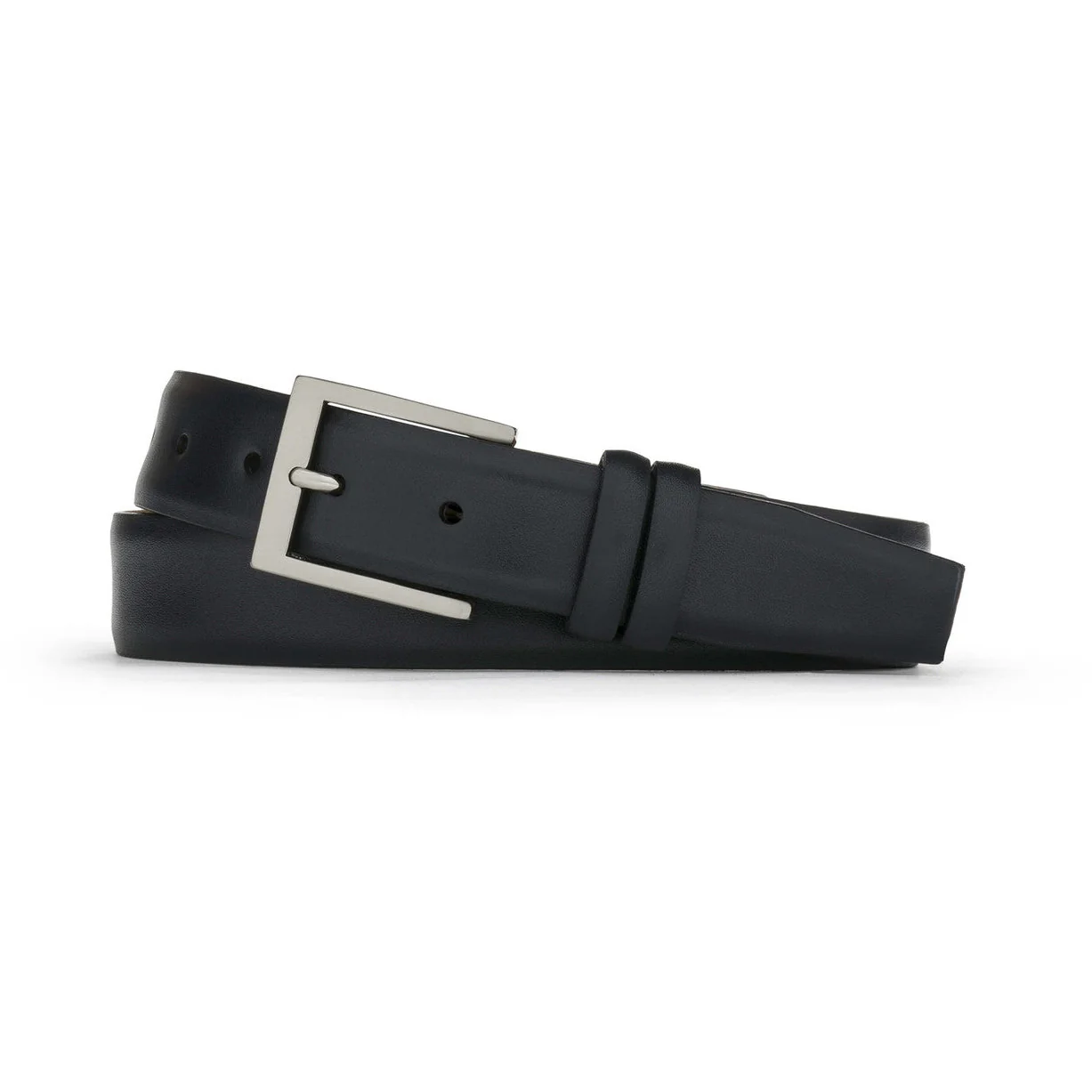 1 1/4" Semi-Matte Calfskin Belt with Brushed Nickel Buckle - Image 3