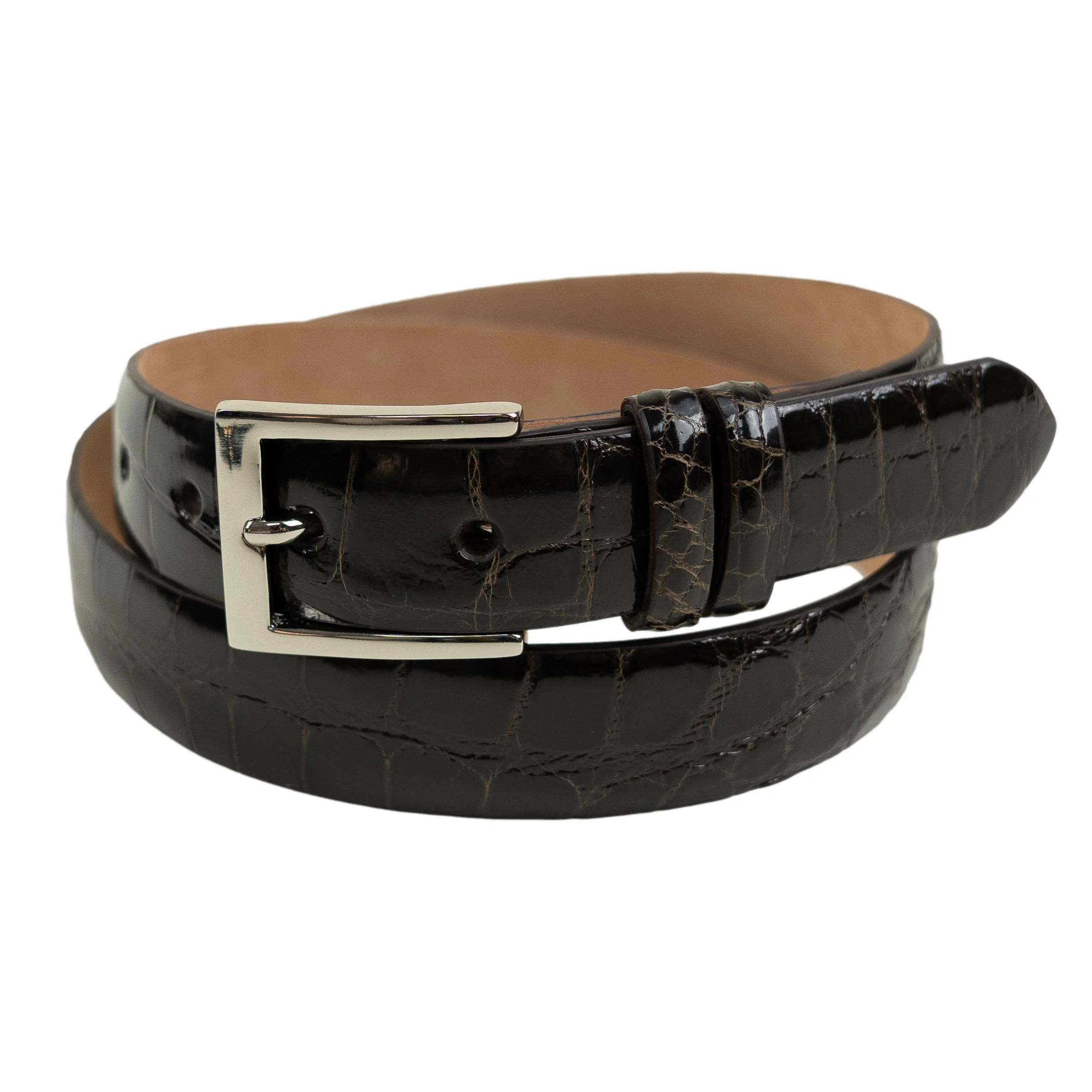 1 1/8" Glazed Alligator Belt - Image 2