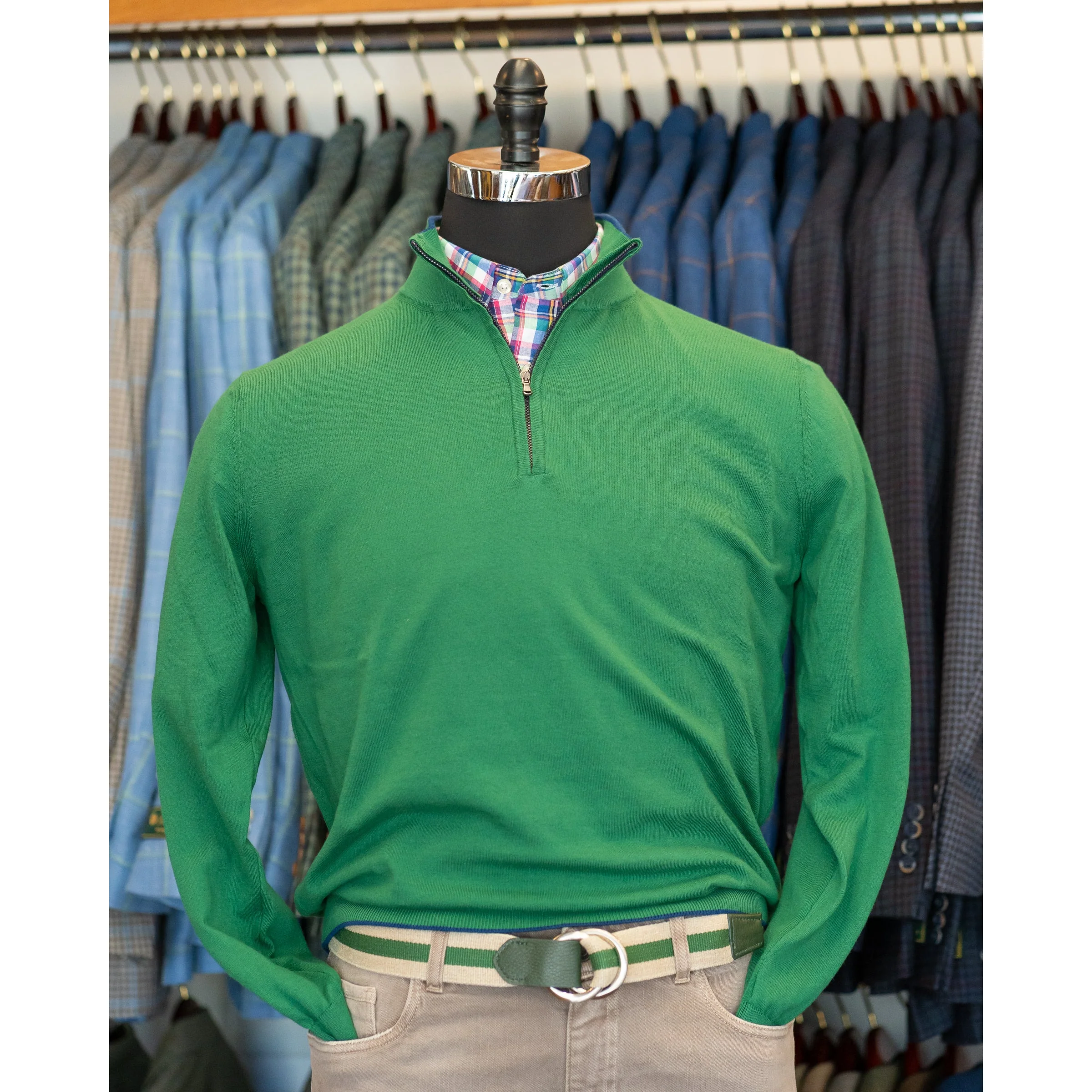1/4 Zip 100% Cotton Cardigan - Image 4