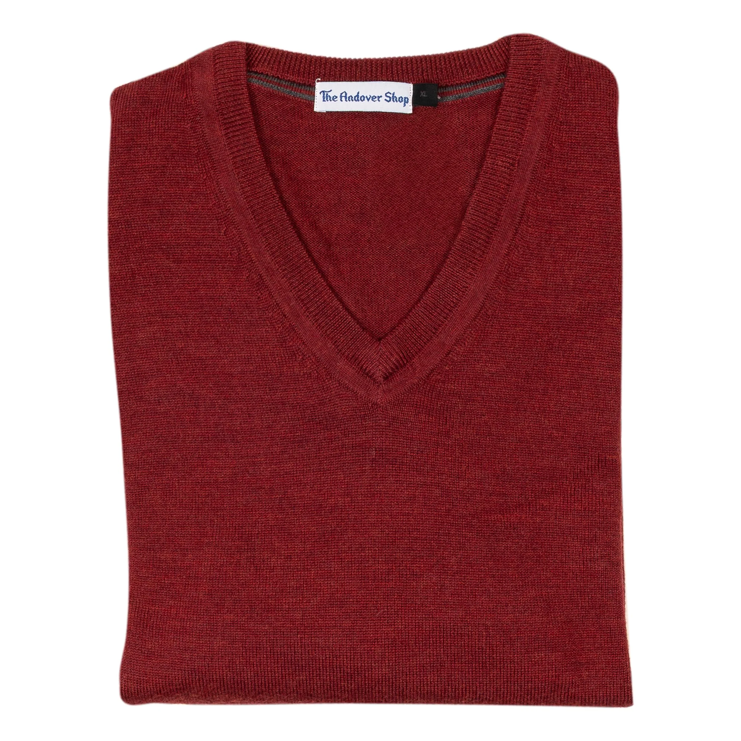100% Merino Wool V-Neck Sweater