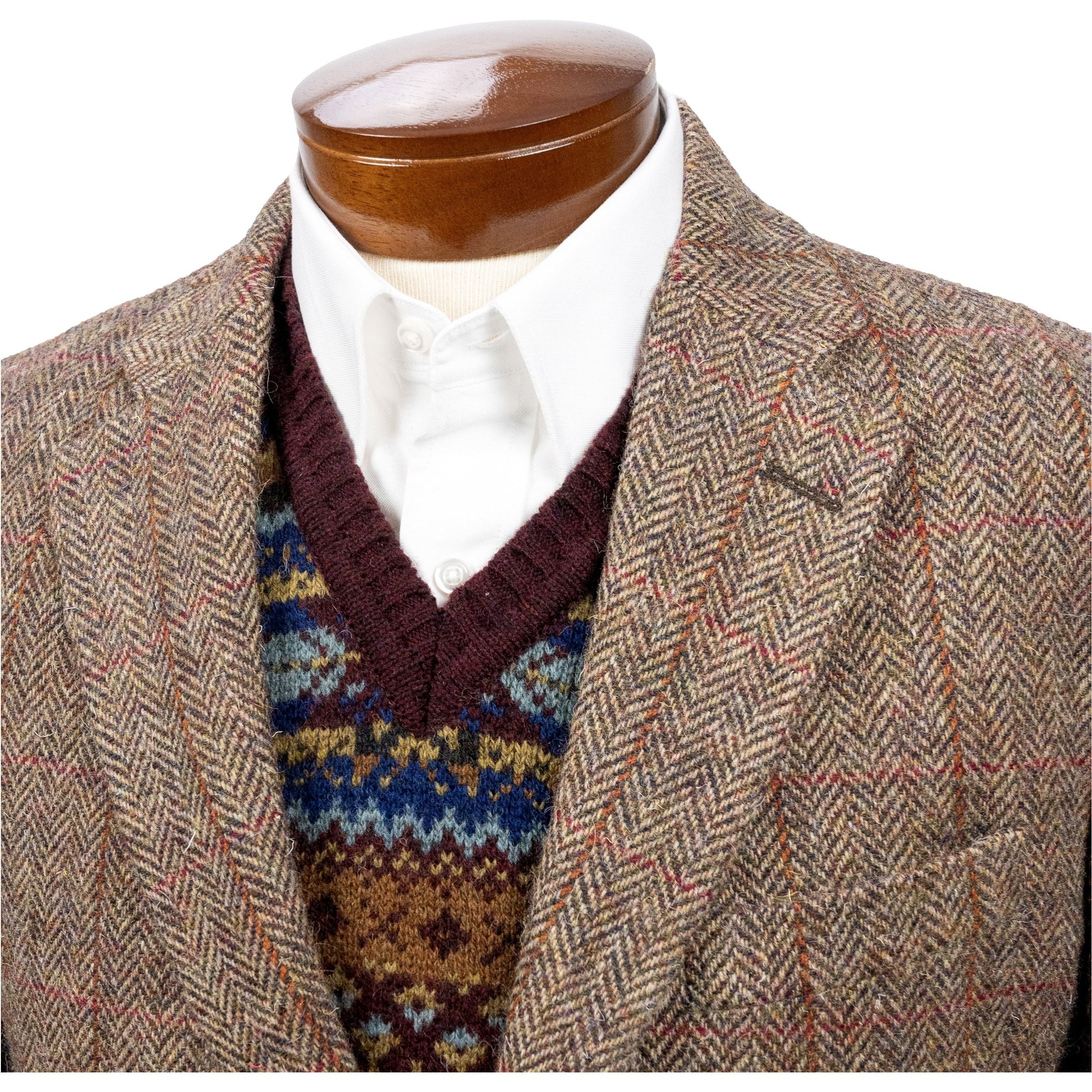100% Wool Fairisle V-Neck Sweater Vest - Image 3