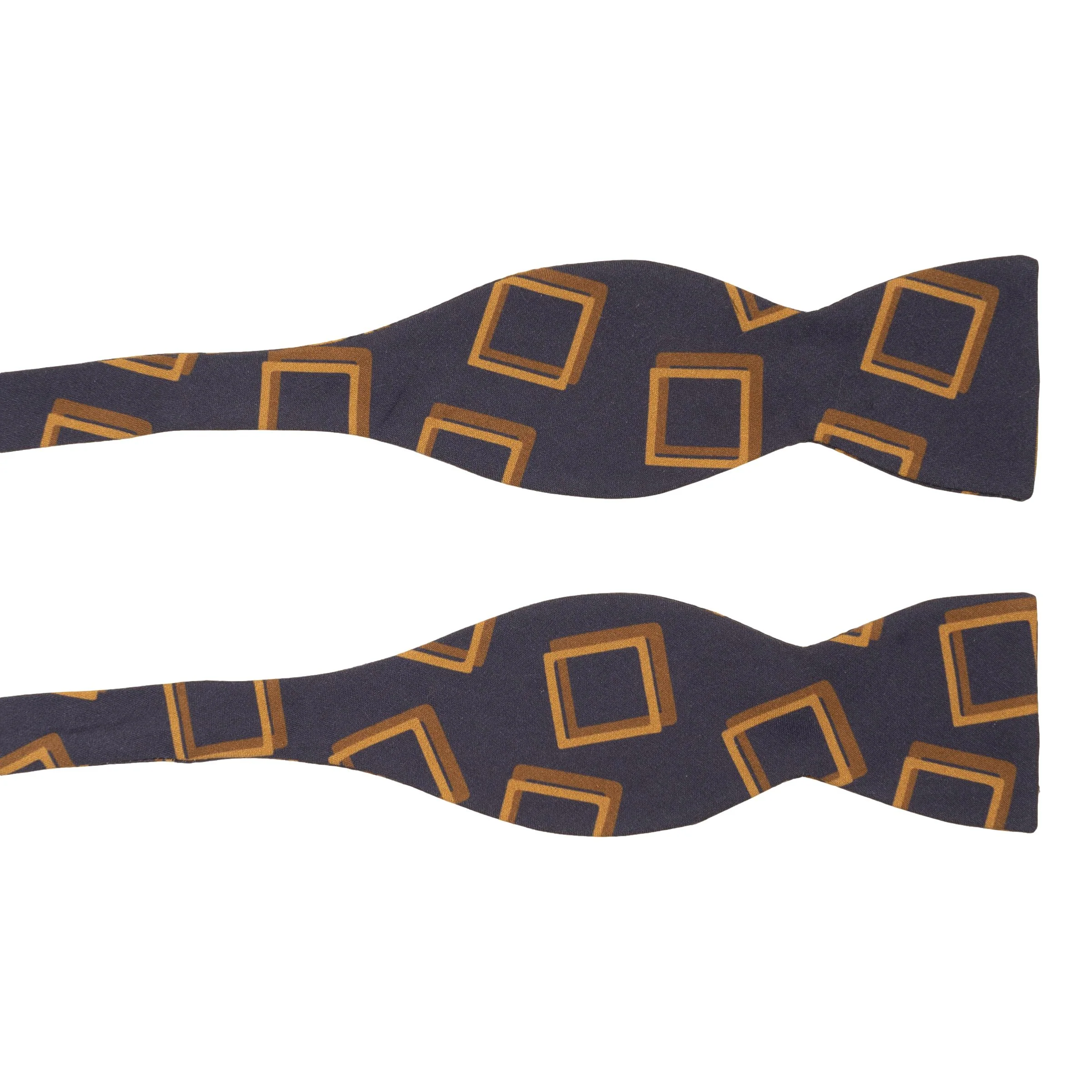 3D Box Pattern Silk Bow Tie