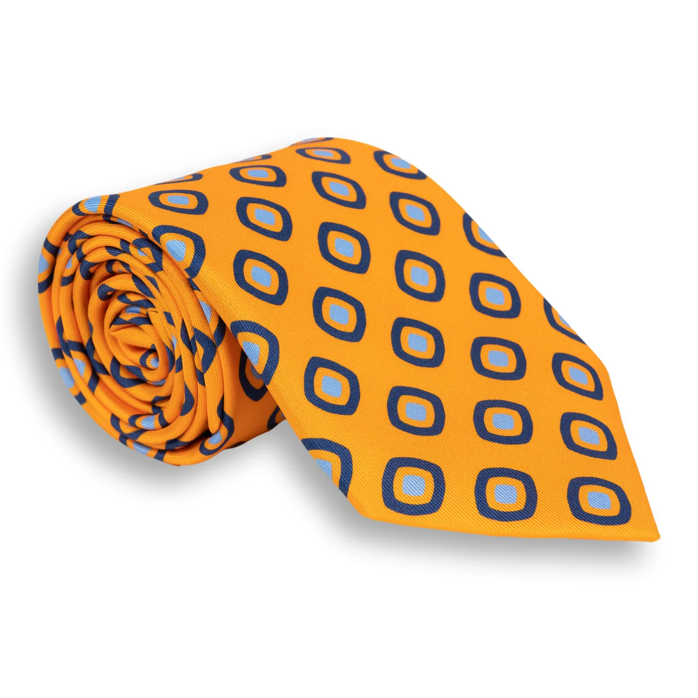 Abstract Diamond Silk Print Tie - Image 2