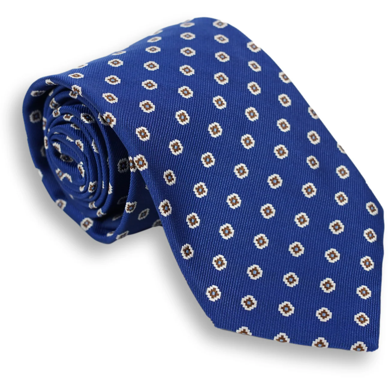 Abstract Medallion Silk Woven Tie - Image 3
