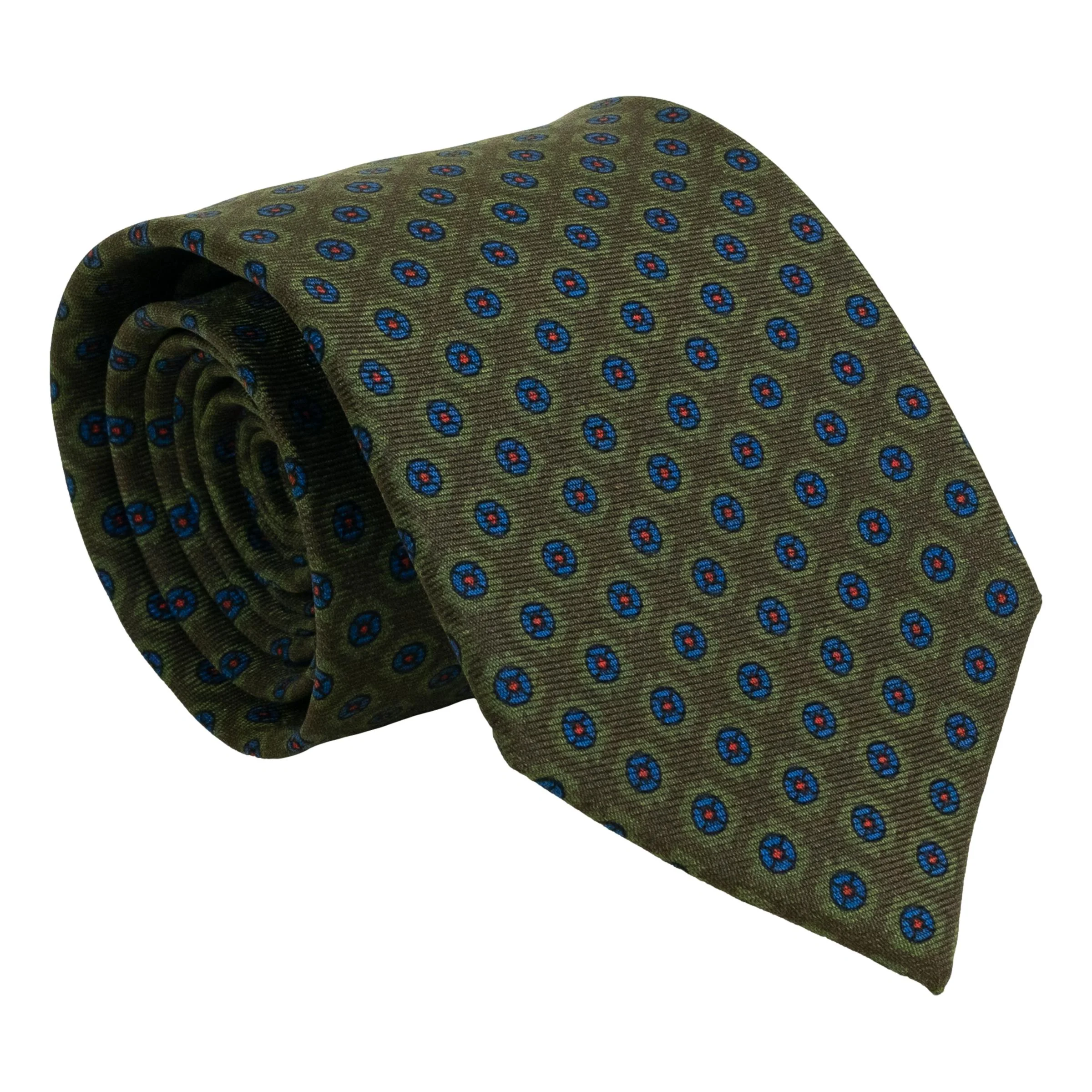 Abstract Shield Patterned Silk Tie - Image 2