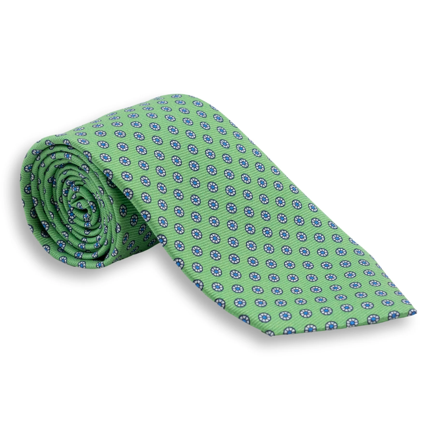 Abstract White Flower Petal Silk Tie - Image 4