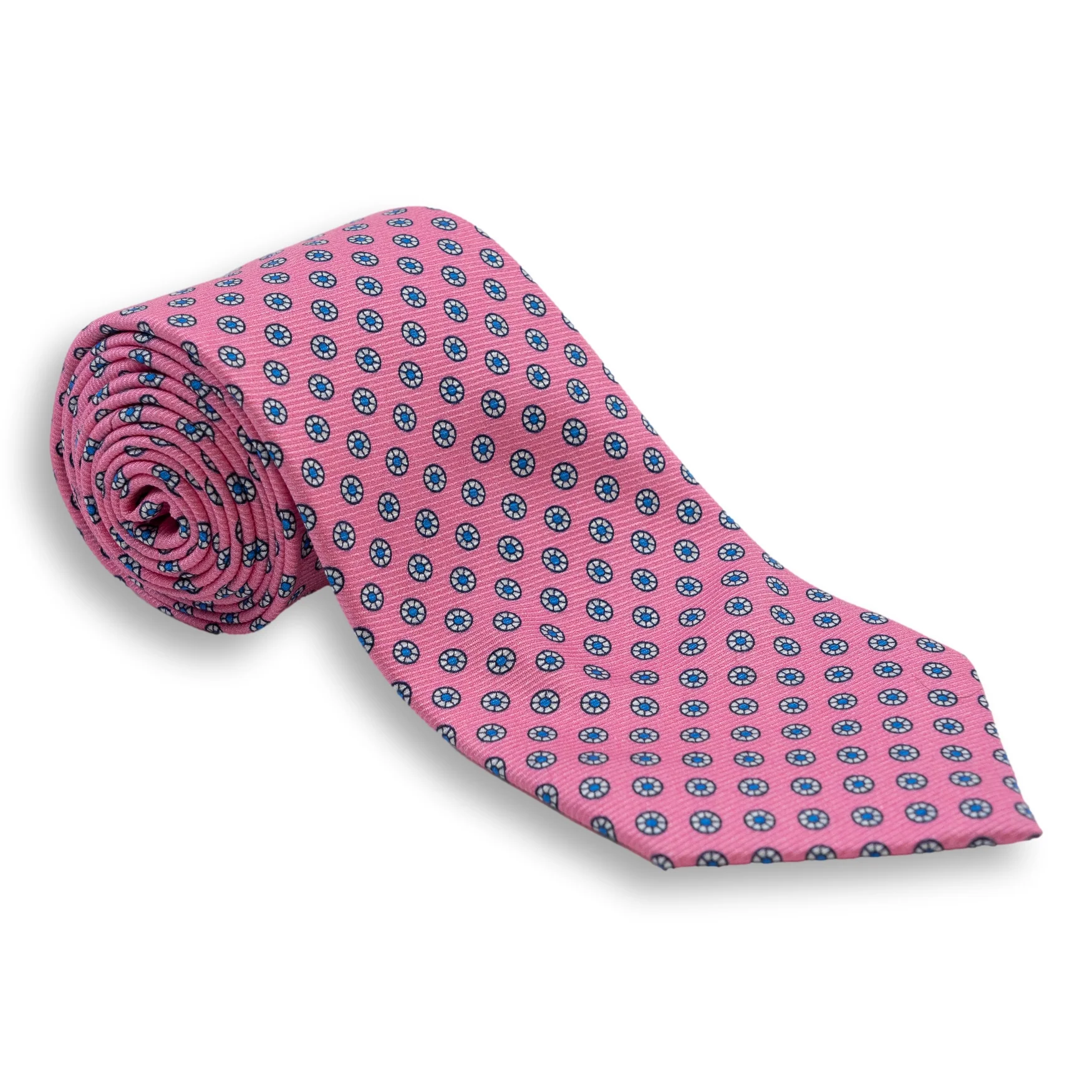 Abstract White Flower Petal Silk Tie - Image 5