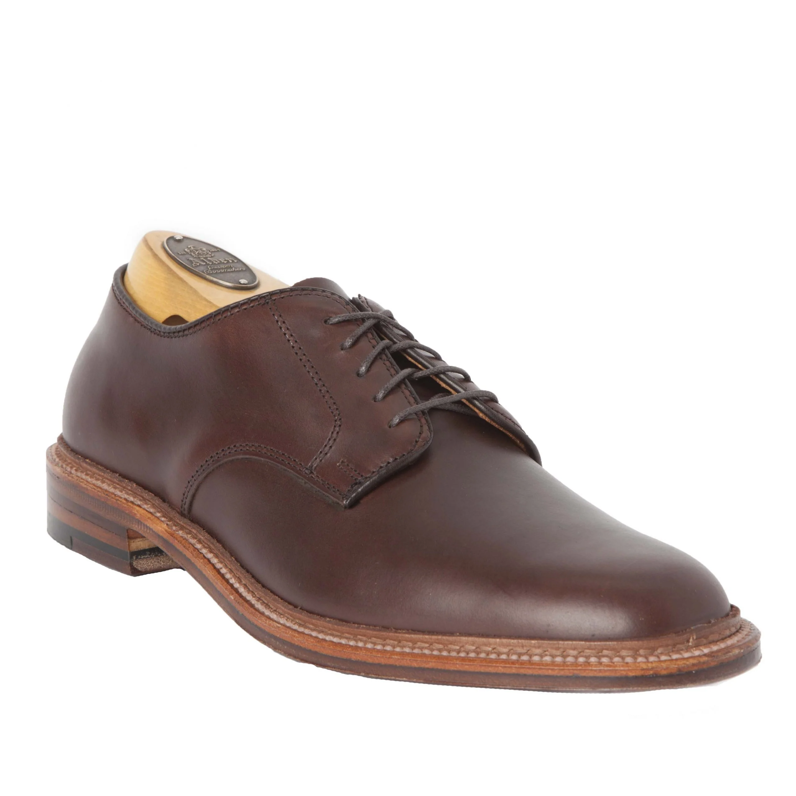 Alden 29364F Unlined Plain Toe Blucher Brown Chromexcel