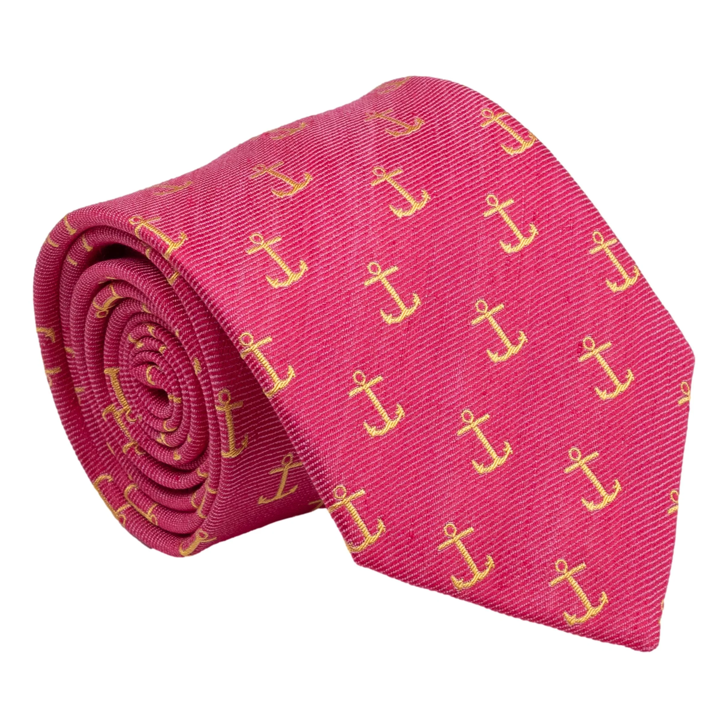 Anchor Silk and Linen Tie - Image 3