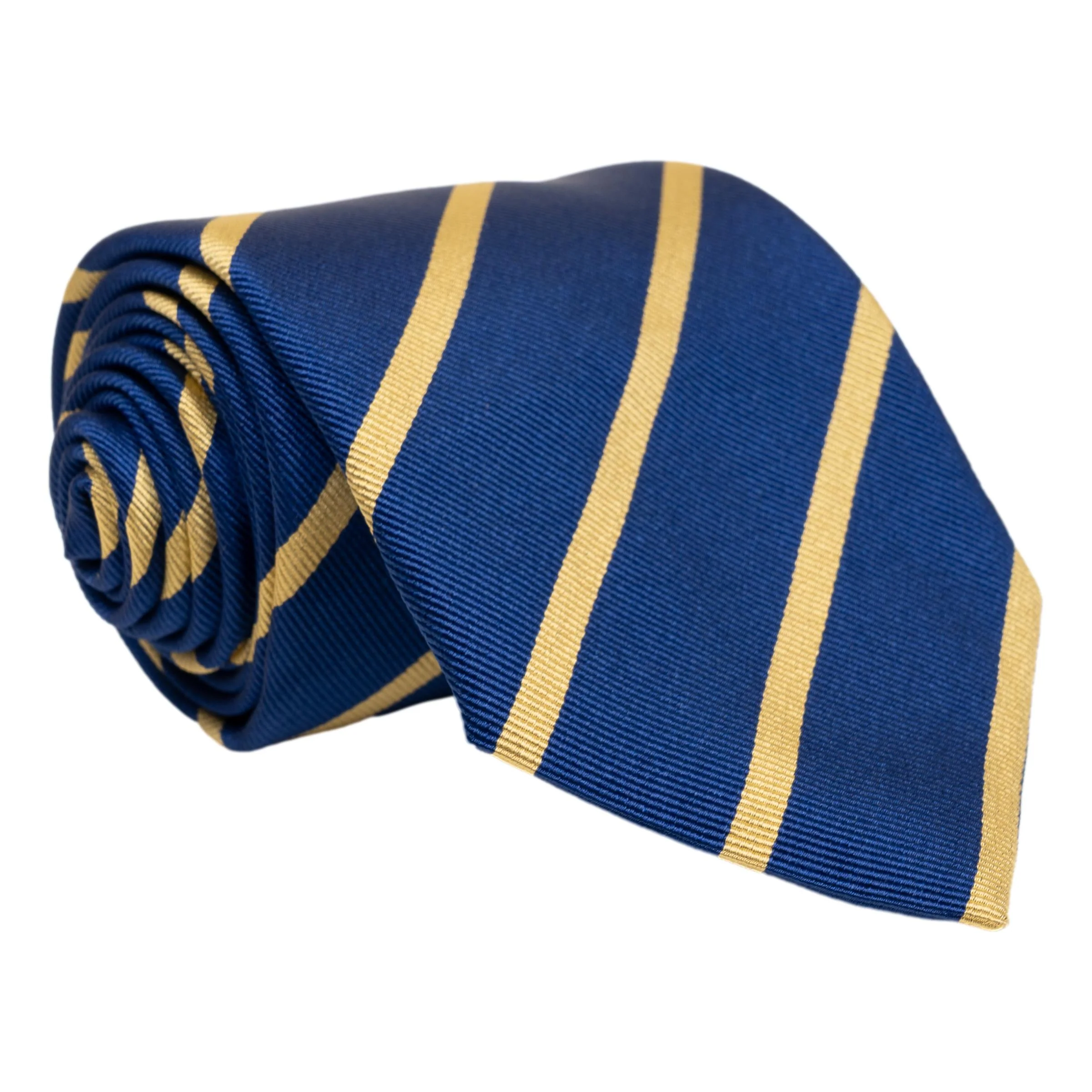 Andover Blue Repp Stripe Silk Tie - Image 4