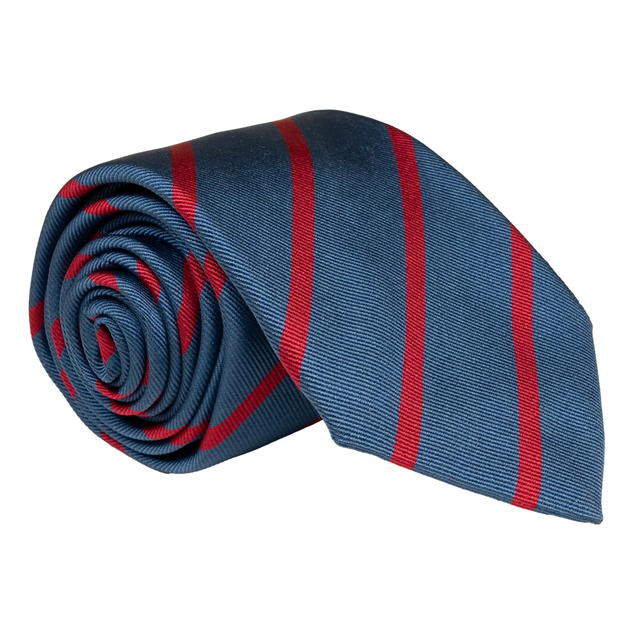 Atlantic and Red Repp Stripe Silk Tie