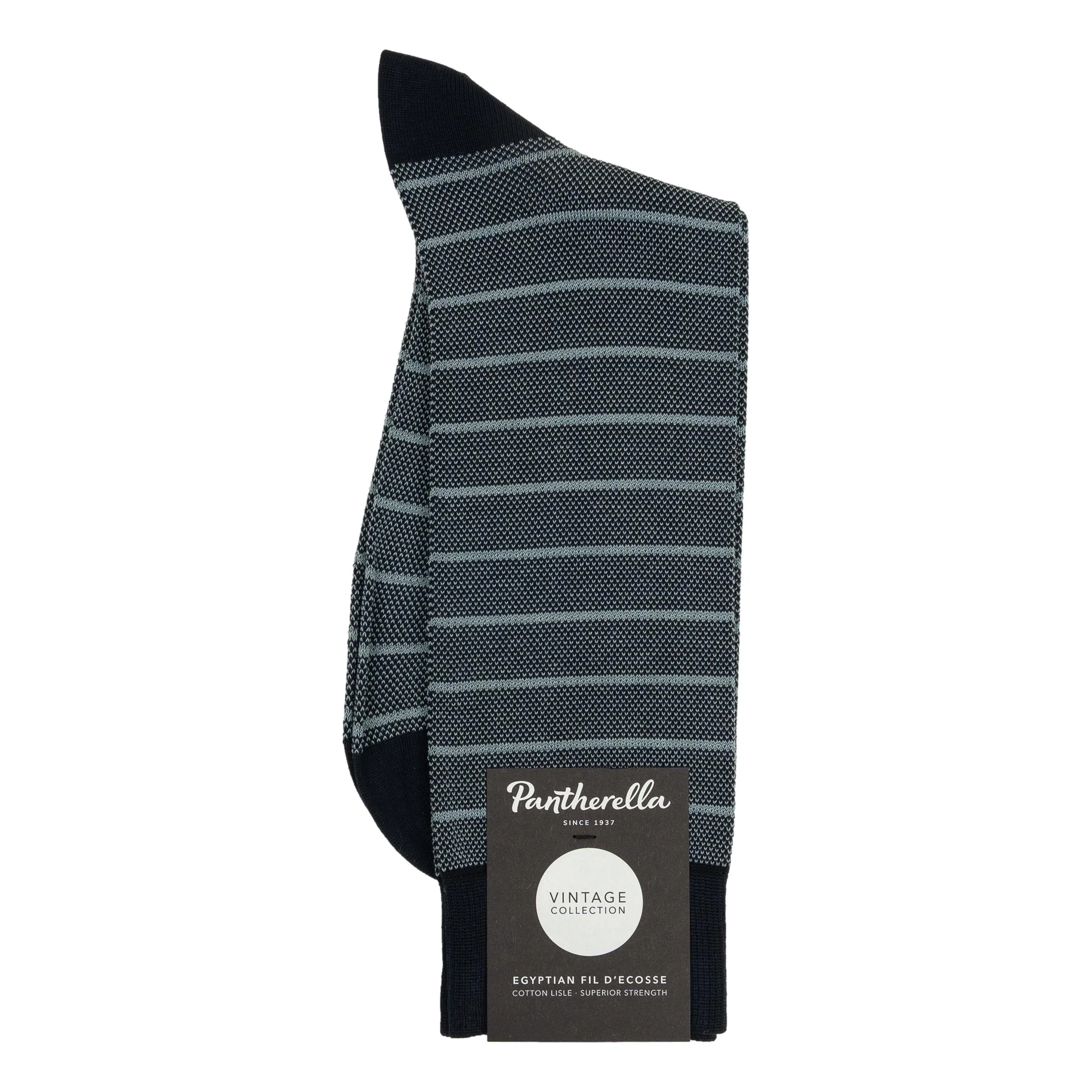 Barrington Stripe Cotton Mid-Calf Dress Socks