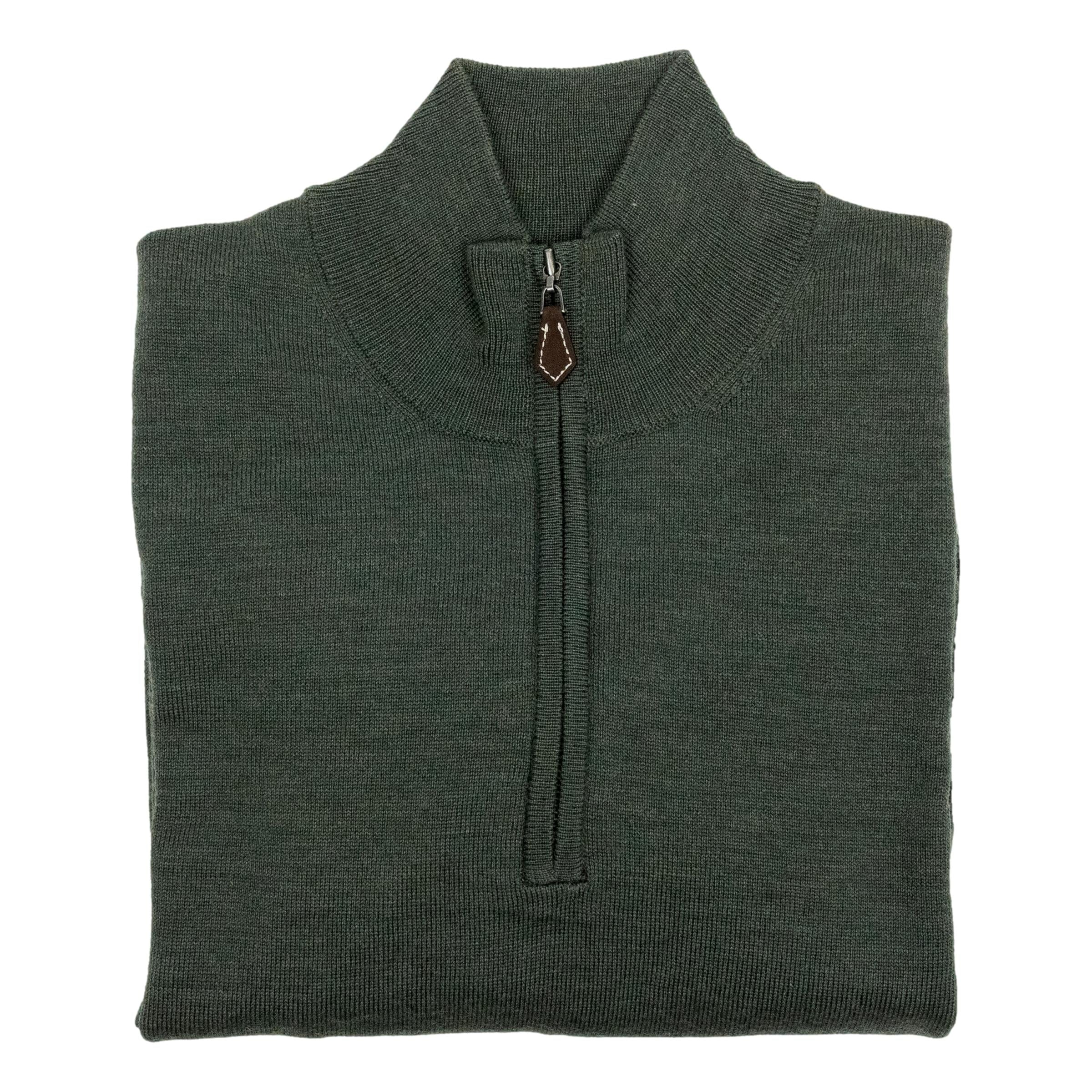 Barton Merino Wool Quarter Zip Sweater - Image 10