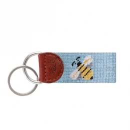 Bee Needlepoint Key Fob