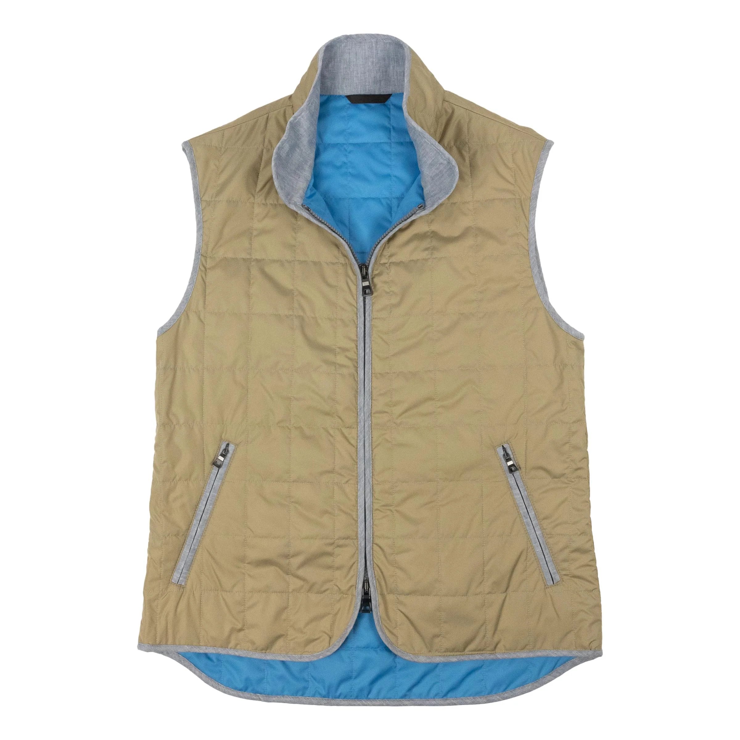 Beige Theo Waterville Quilted Vest