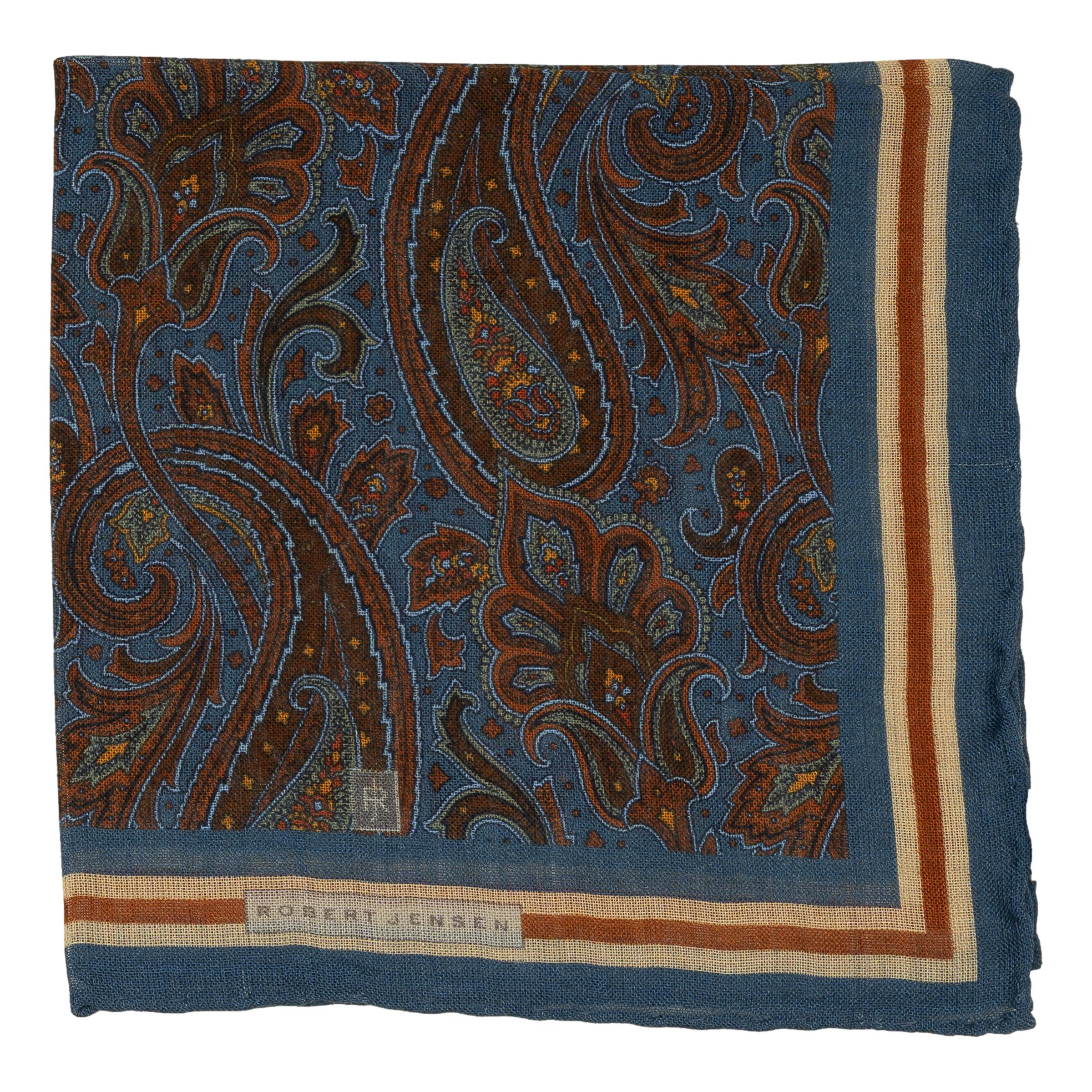Bergamo Paisley Wool and Silk Pocket Square