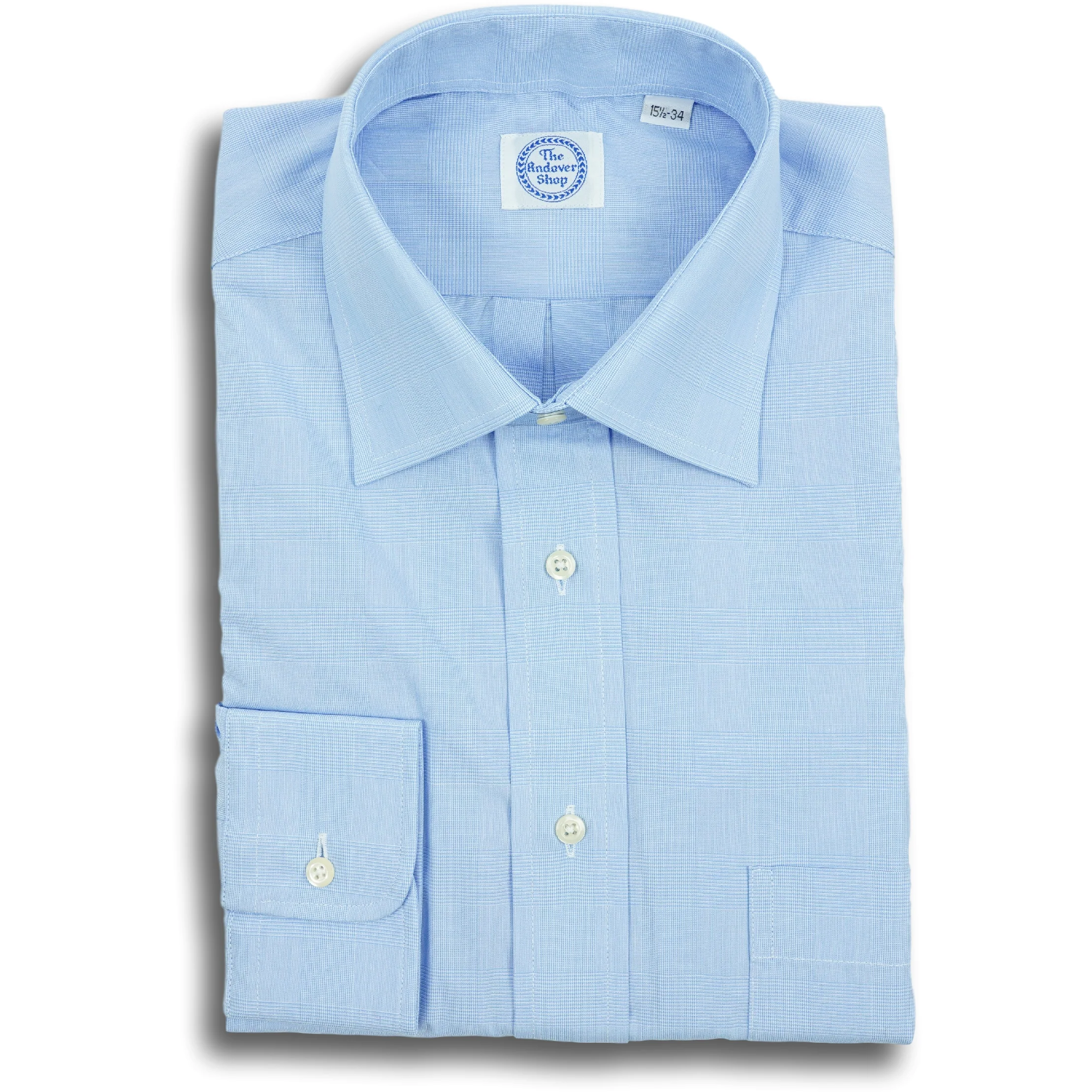 Blue Glenn Plaid Spread Collar Shirt