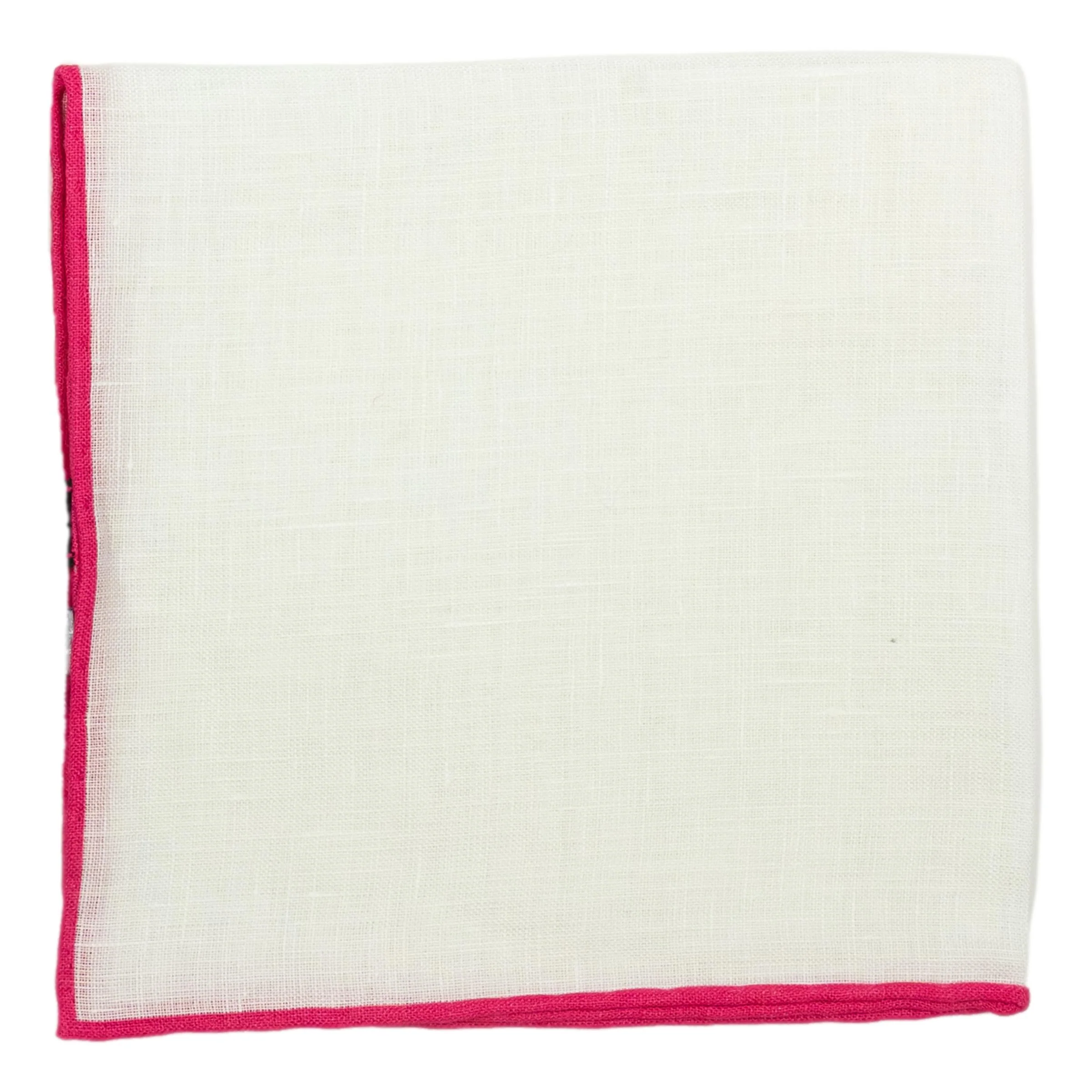 Bordered Solid Linen Pocket Square - Image 7