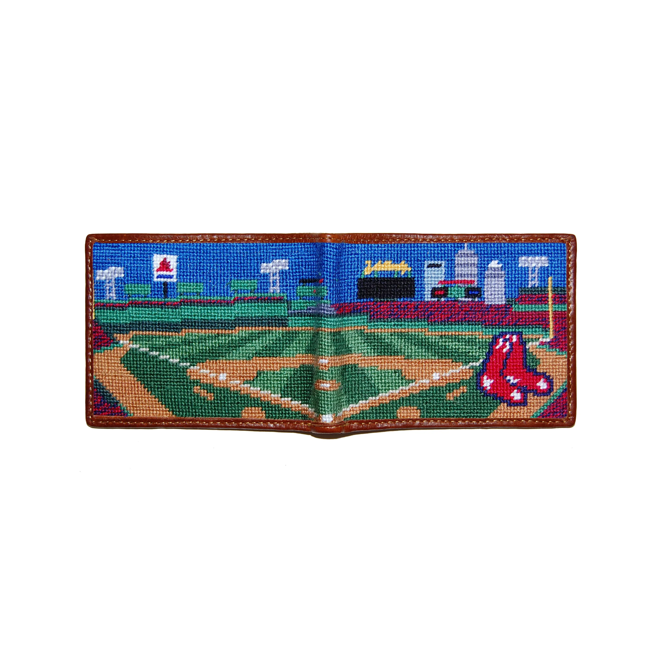 Boston Red Sox Fenway Park Scene Needlepoint Bi-Fold Wallet