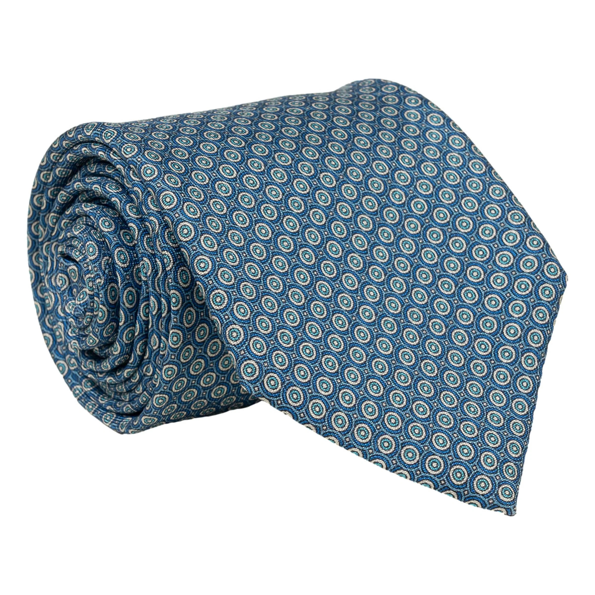Brindisi Circular Patterned Silk Tie - Image 2