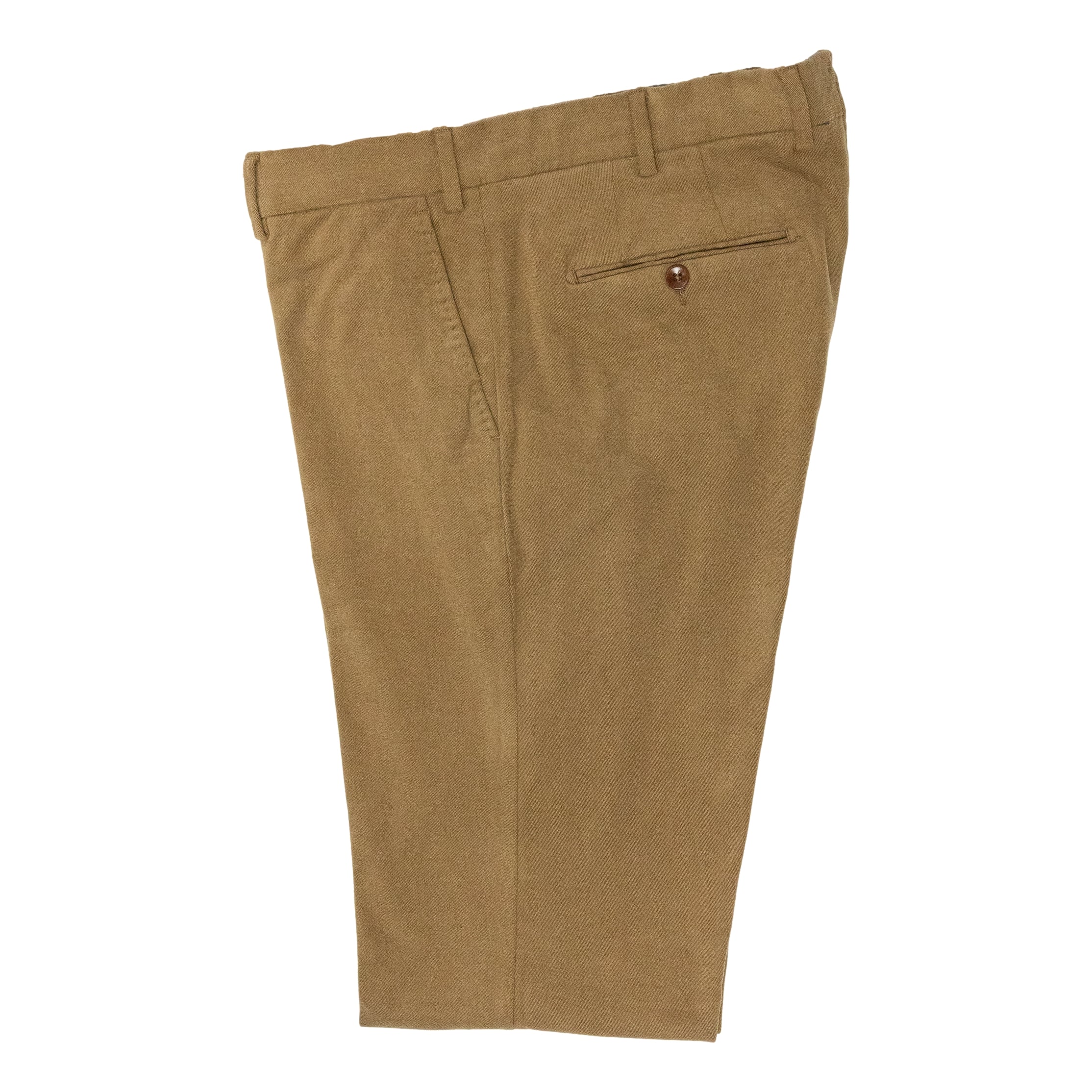 Brushed Cotton Twill Modern Fit Plain Front Dress Trouser - Image 5