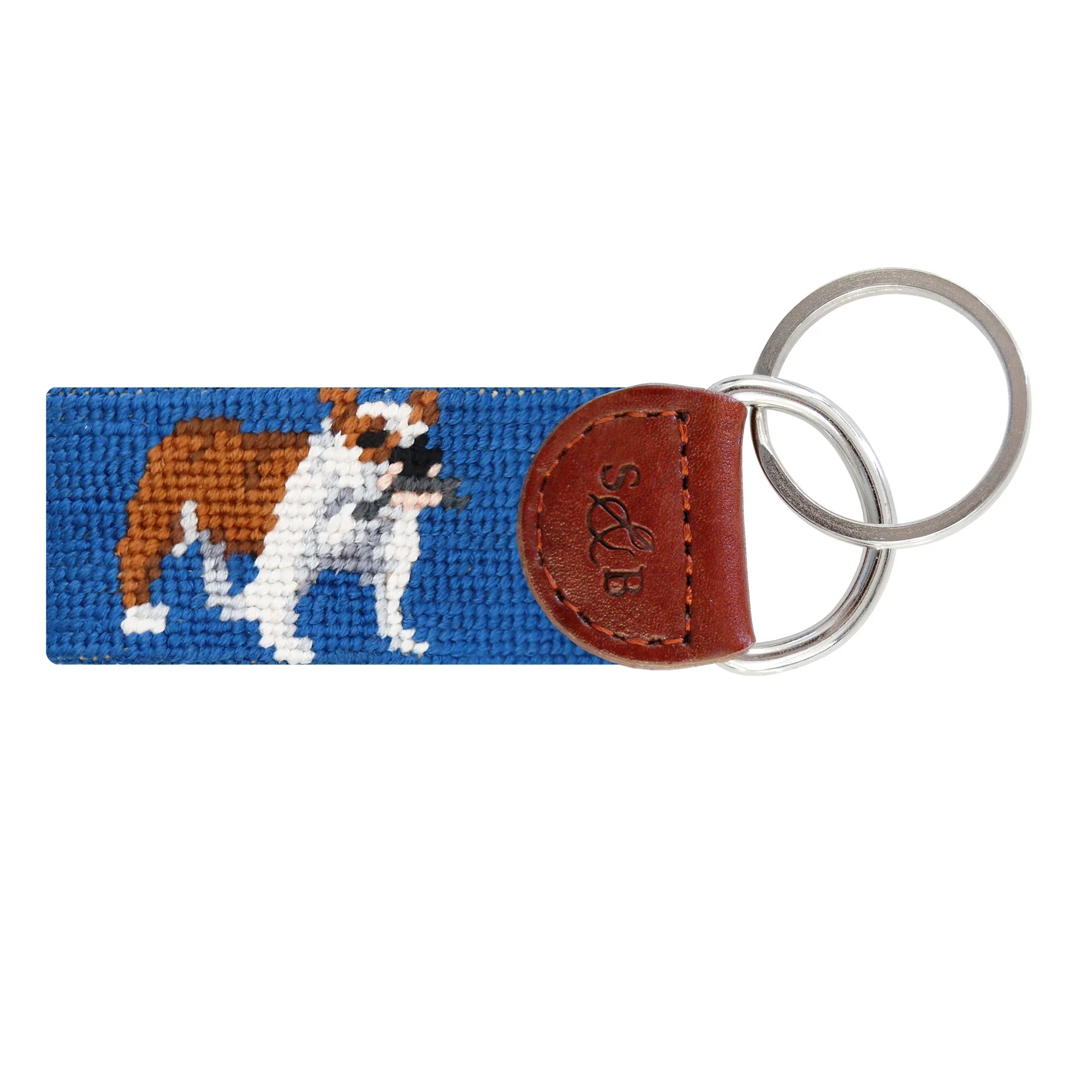 Bulldog Needlepoint Key Fob - Image 2