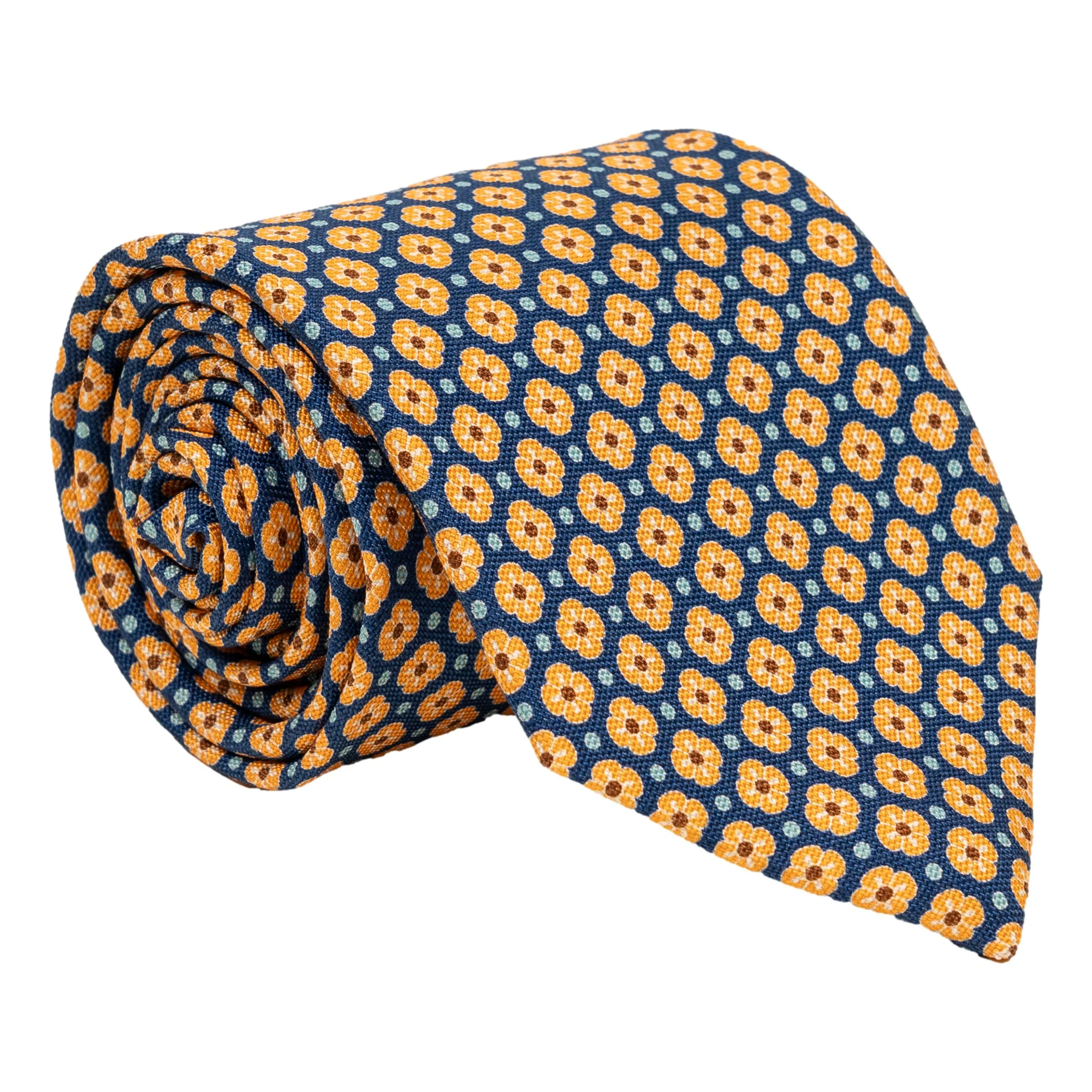 Camellia Fleur Motif Silk Tie - Image 2