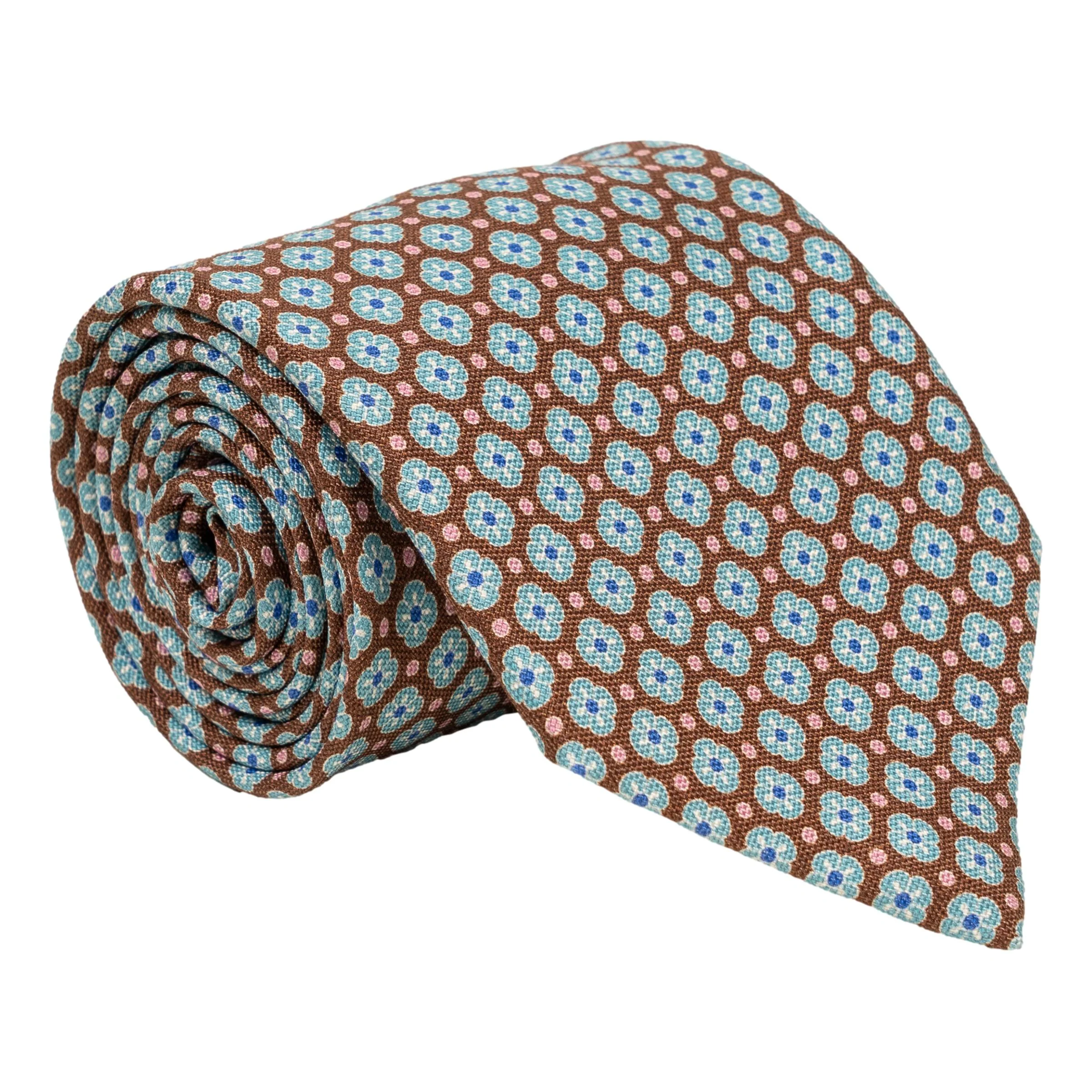 Camellia Fleur Motif Silk Tie - Image 3