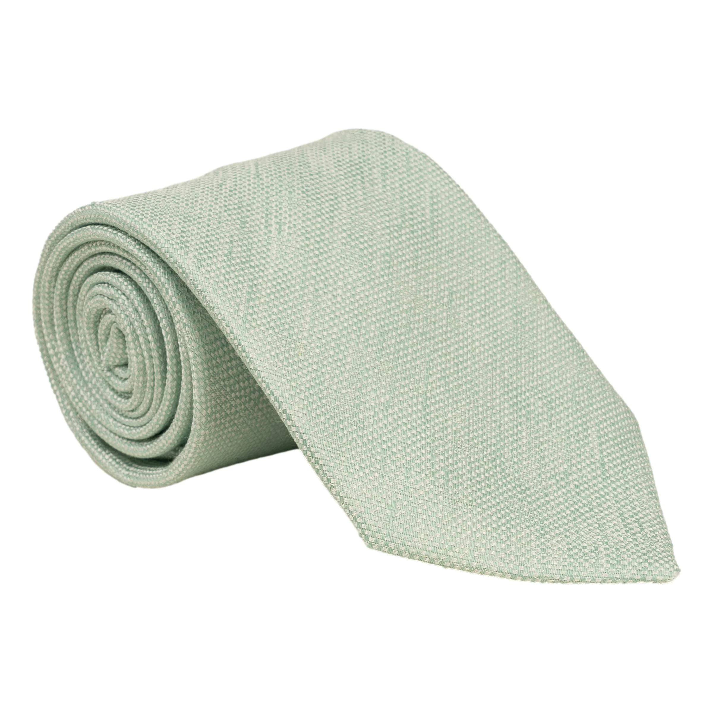 Chambray Woven Silk and Linen Tie