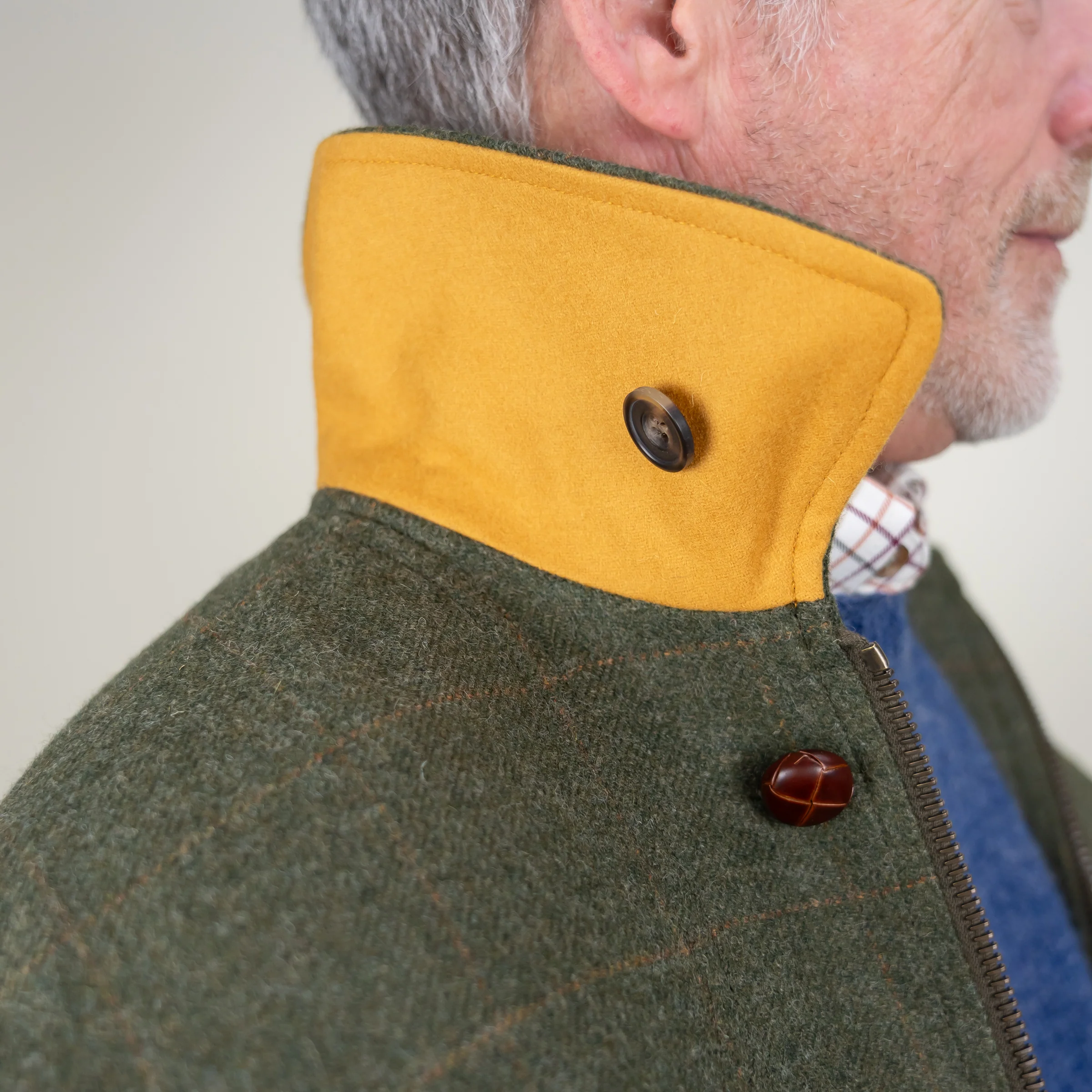 Chrysalis Chepstow Jacket in Green with Gold Windowpane - Image 5