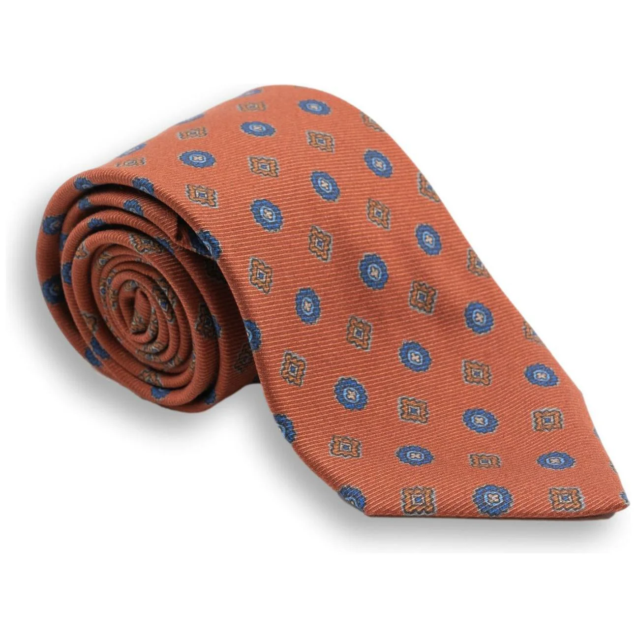Circle and Diamond Medallion Silk Tie - Image 4