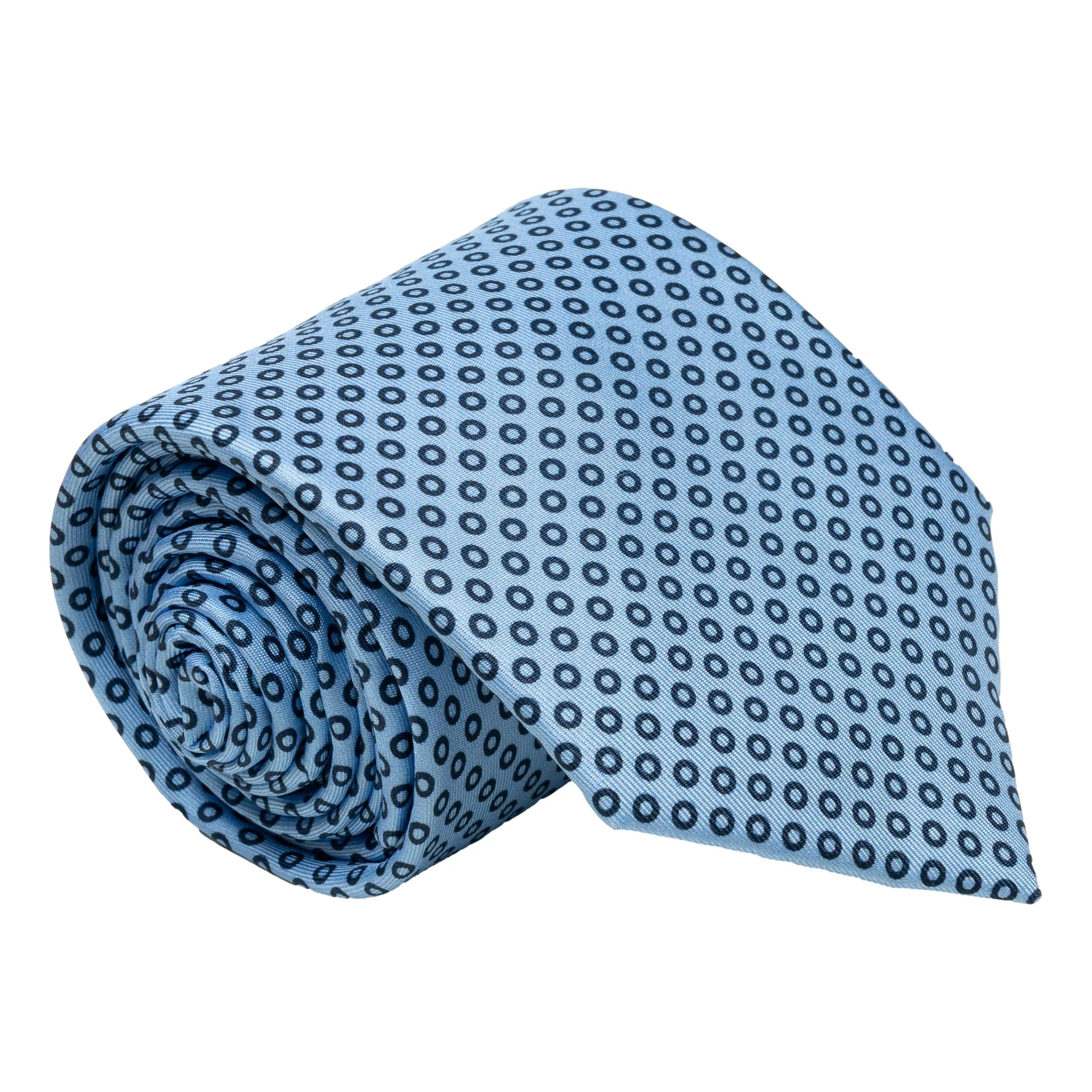 Circle Patterned Silk Tie - Image 7
