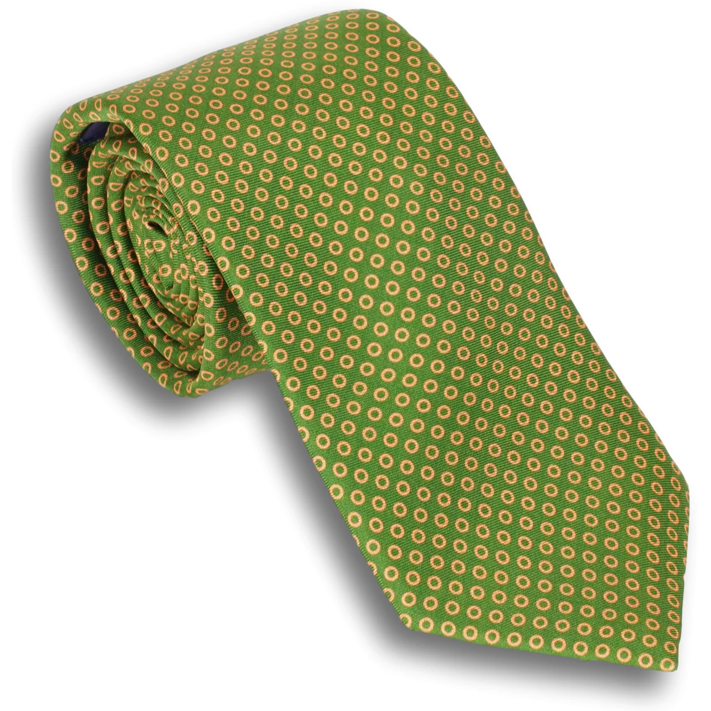 Circle Patterned Silk Tie - Image 8