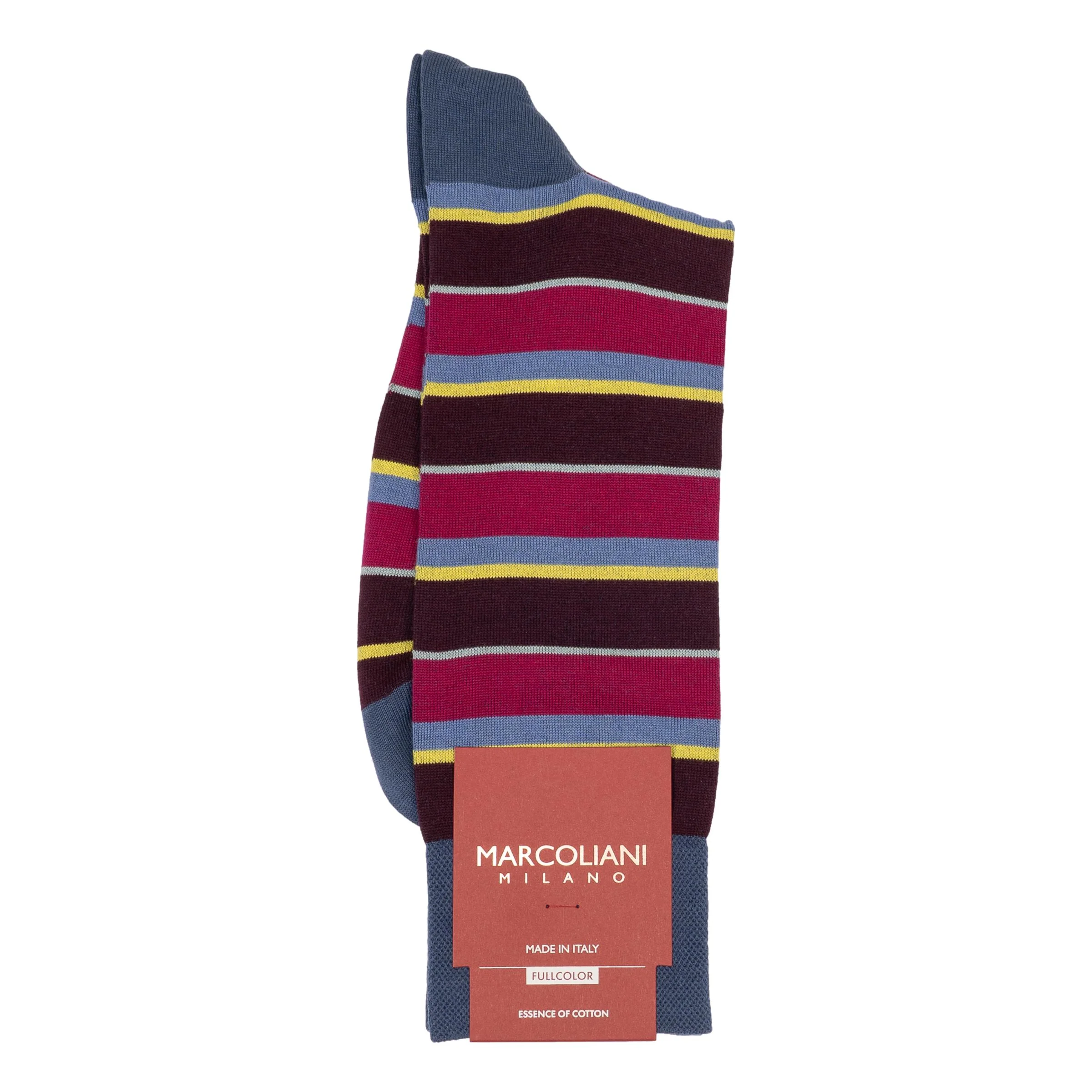 Como Stripes Pima Cotton Mid-Calf Dress Socks - Image 2