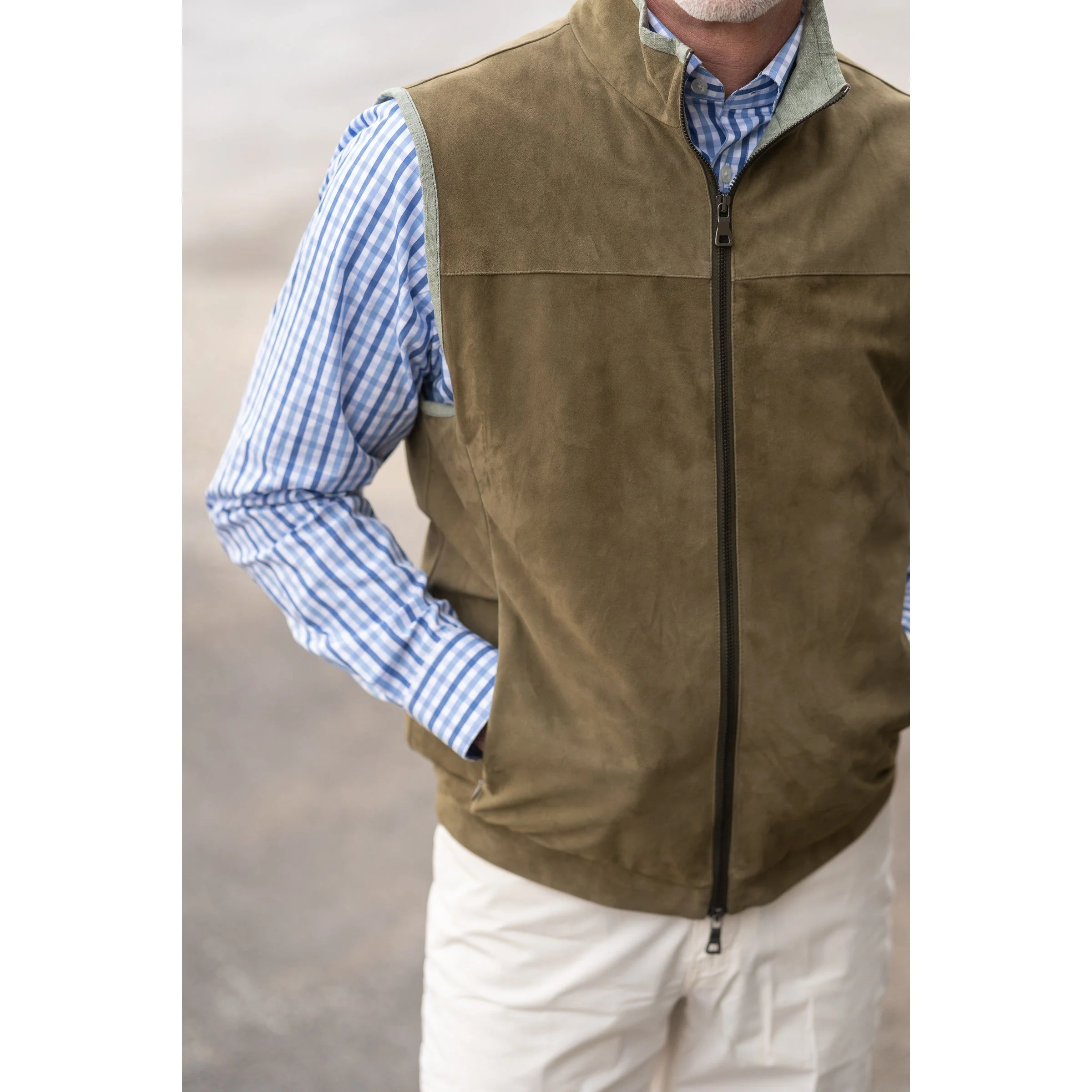 Loden Suede Waterville Vest - Image 2