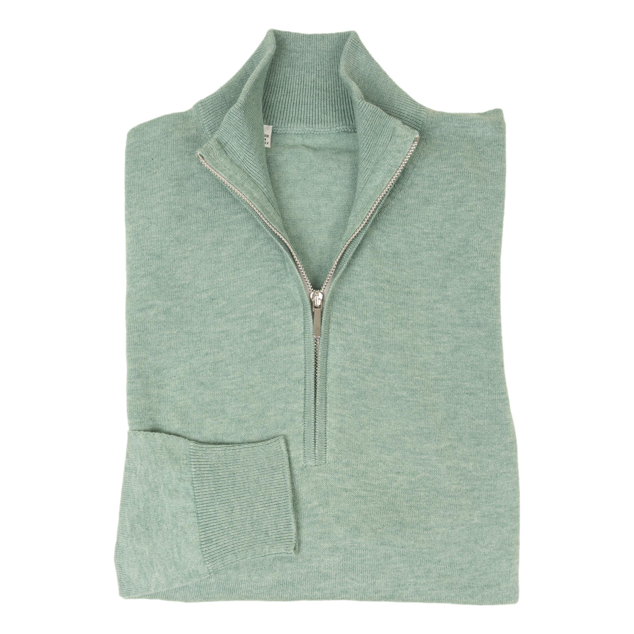 Cotton and Cashmere Blend Quarter Zip Sweater - Image 3