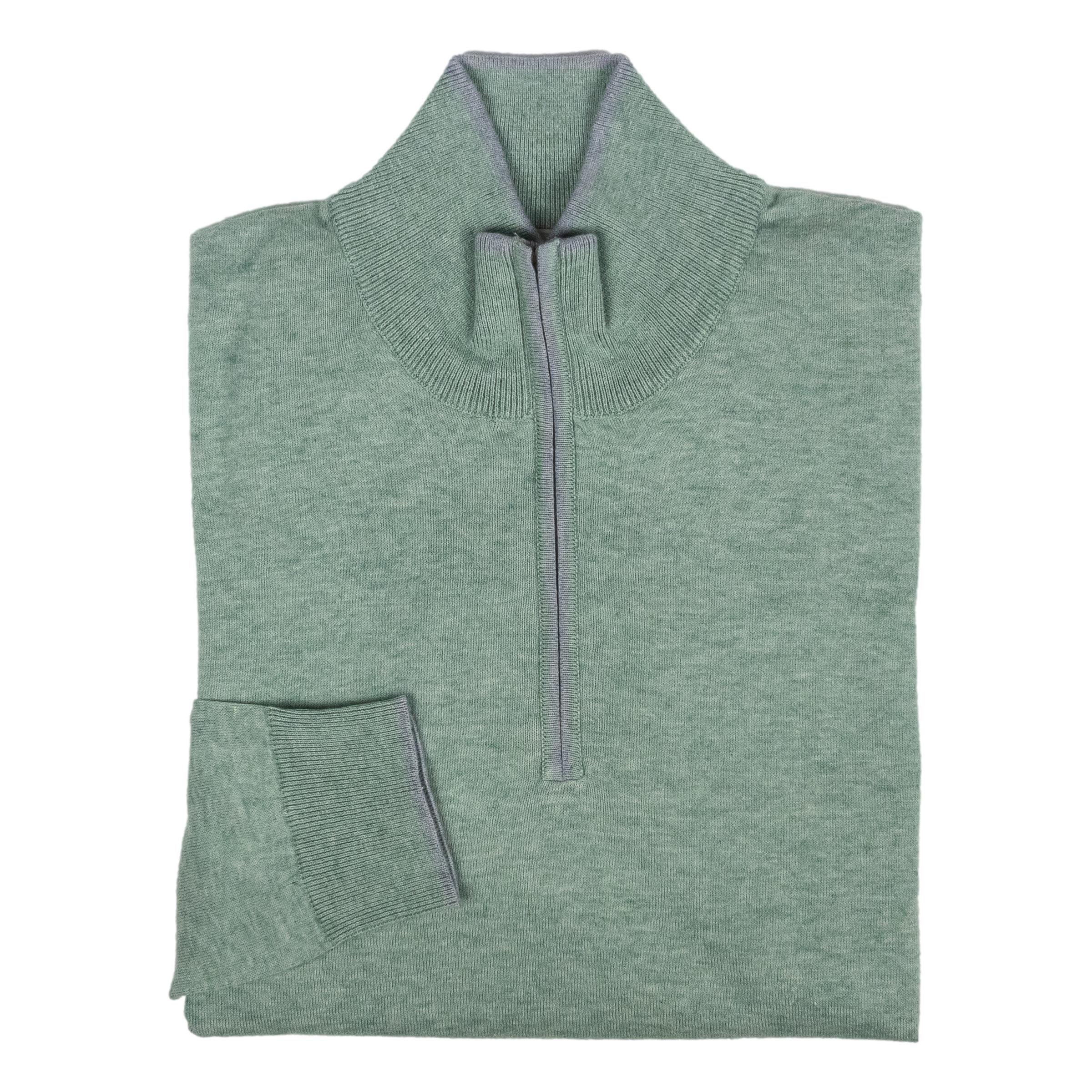 Cotton Cashmere Quarter Zip Sweater - Image 3