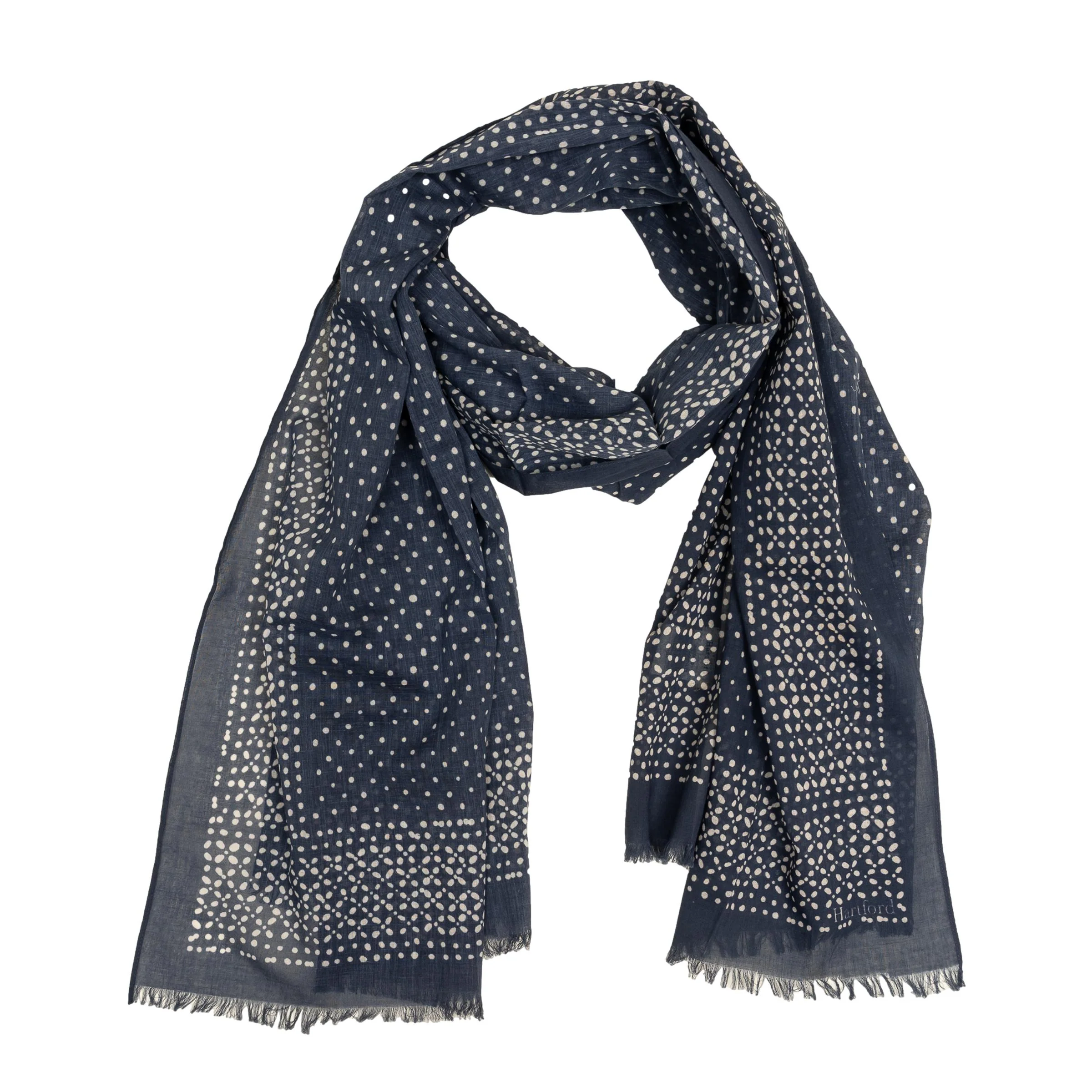 Cotton Woven Dots Scarf - Image 3