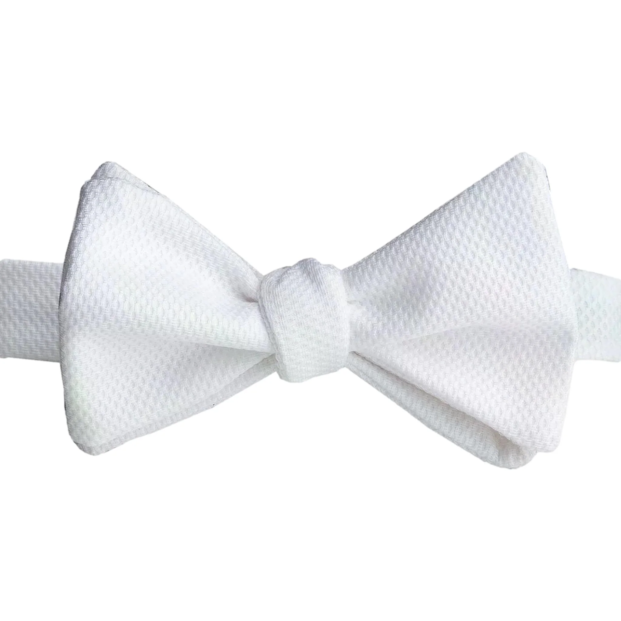 Cotton White Pique Formal Bow Tie