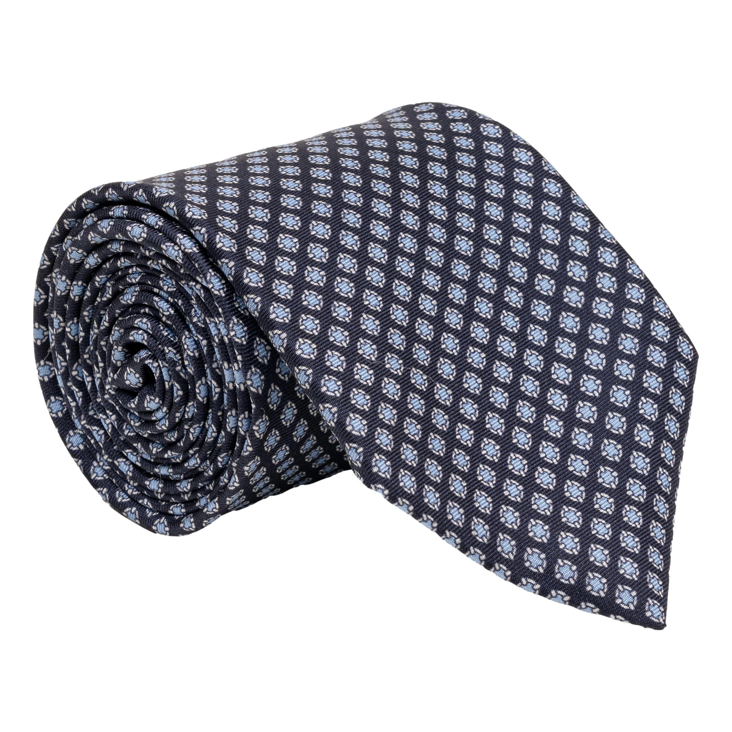 Buckler Shield Print Silk Tie