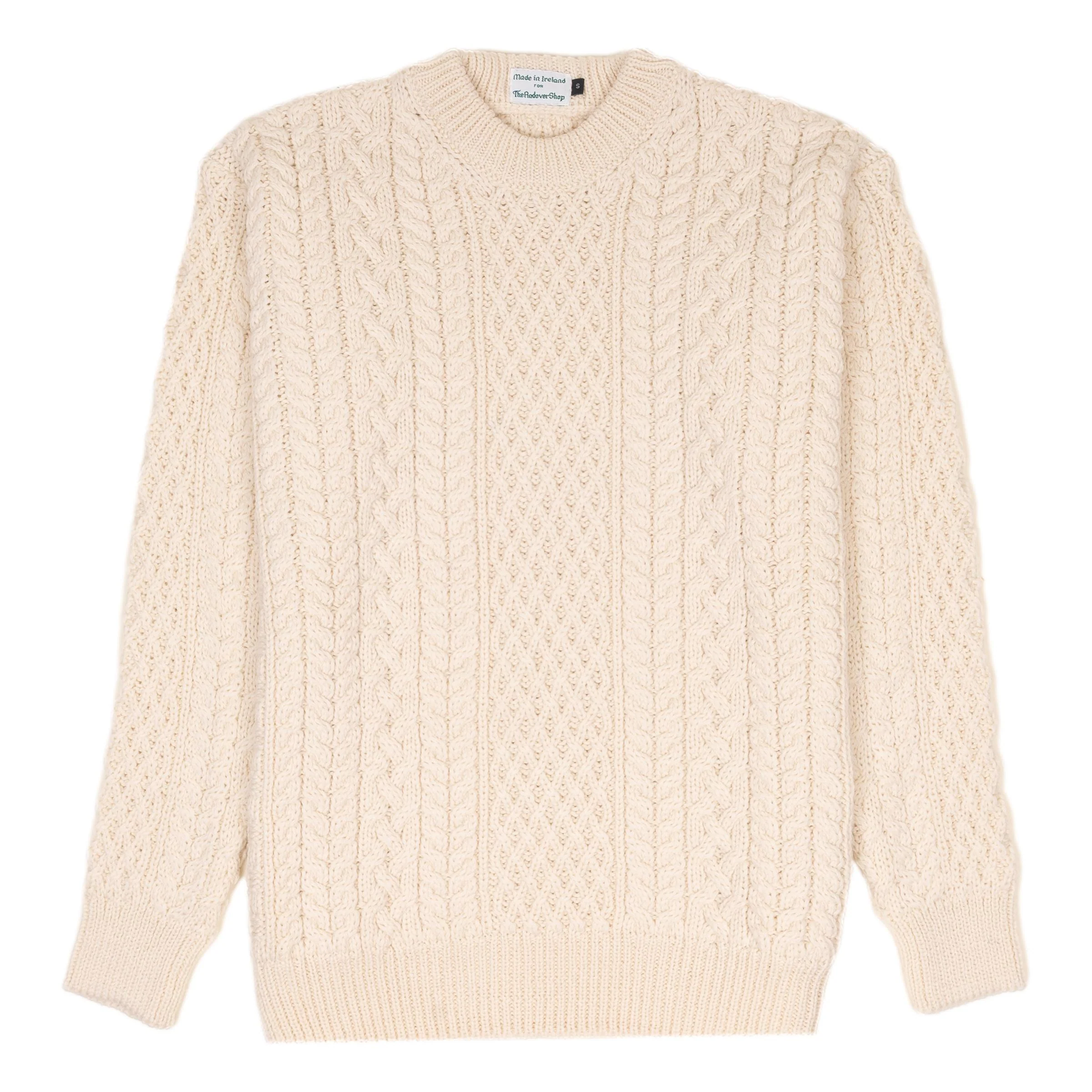 Cuileann Aran Crewneck Wool Sweater