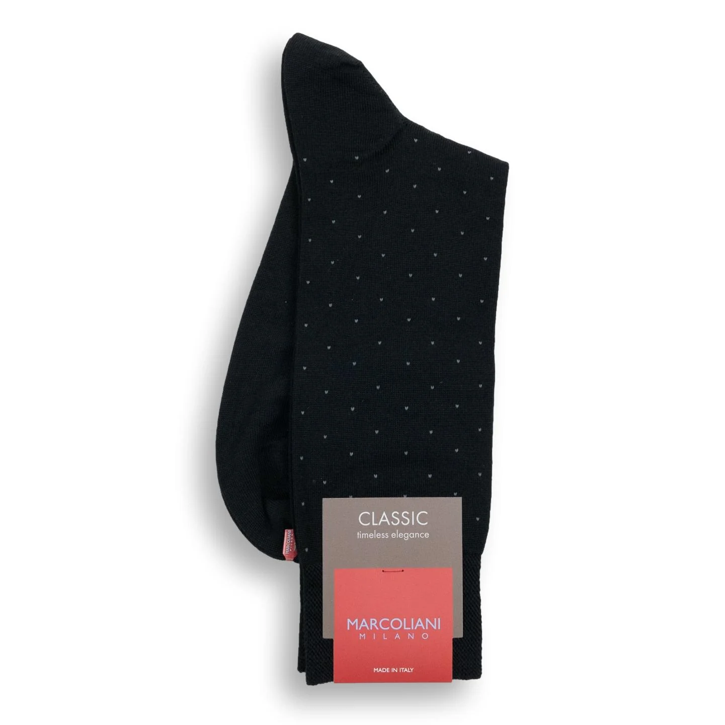 Extrafine Merino Wool Pin Dot Mid-Calf Dress Socks - Image 3