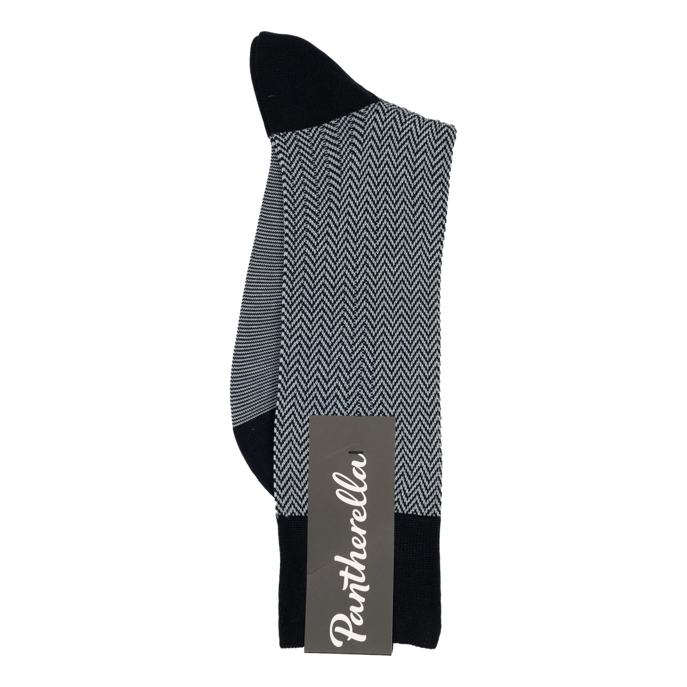 Fabian Herringbone Cotton Mid-Calf Dress Socks
