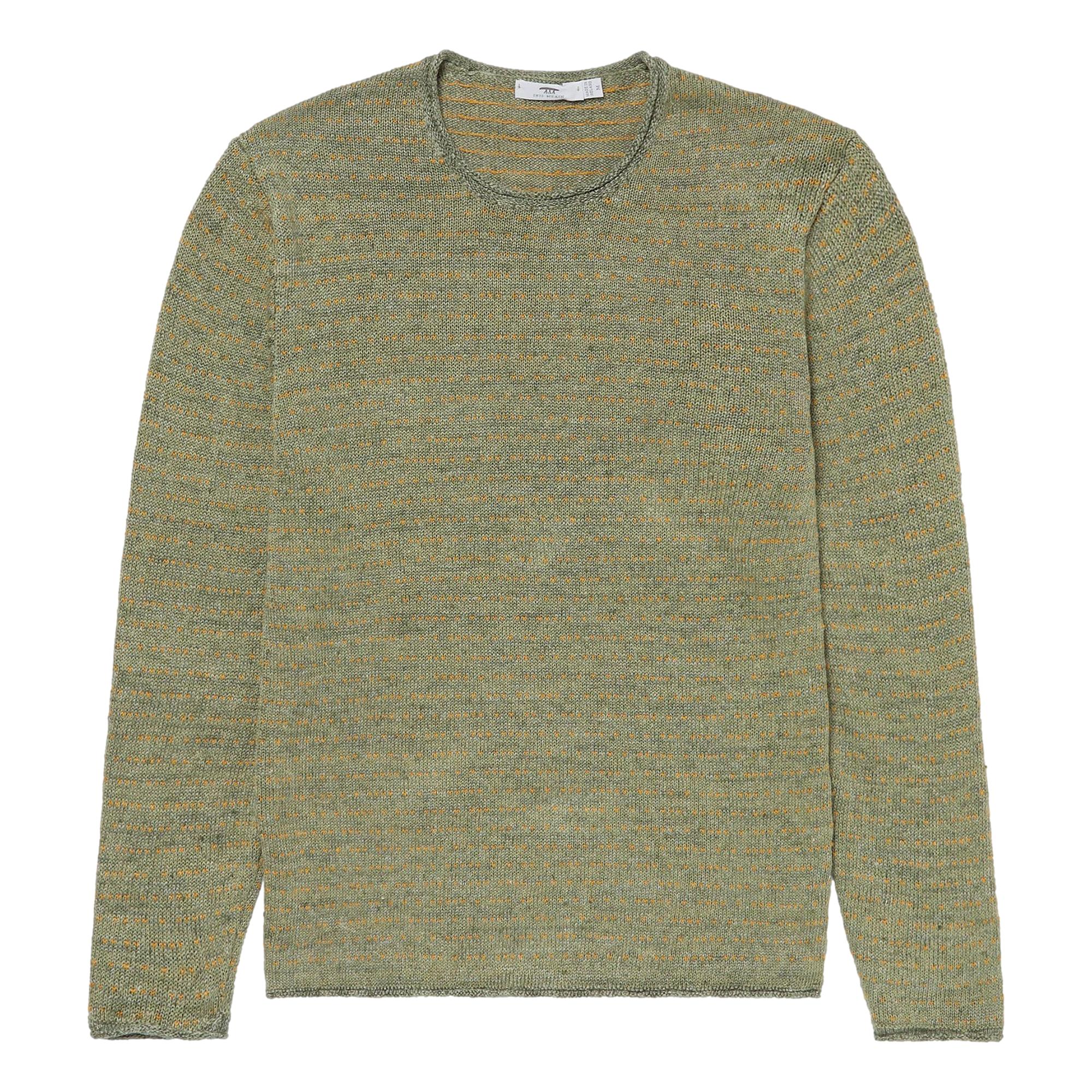 Fanach Seagull Stitch Linen Crew Neck Sweater