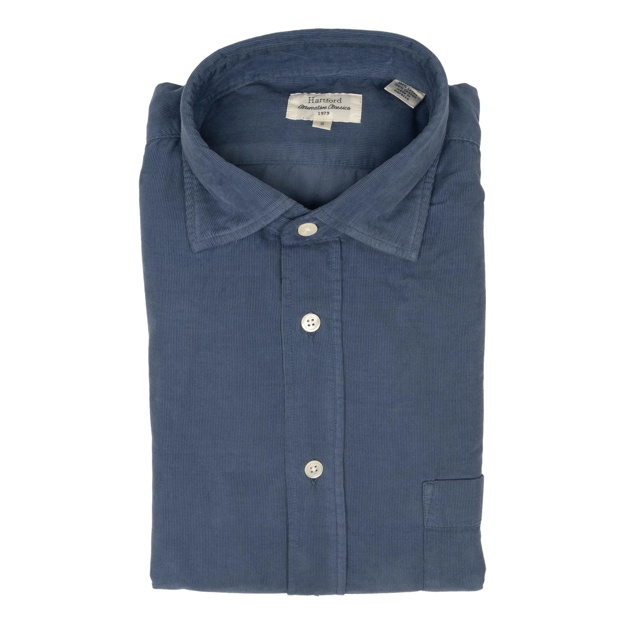 Fine Corduroy Spread Collar Sport Shirt