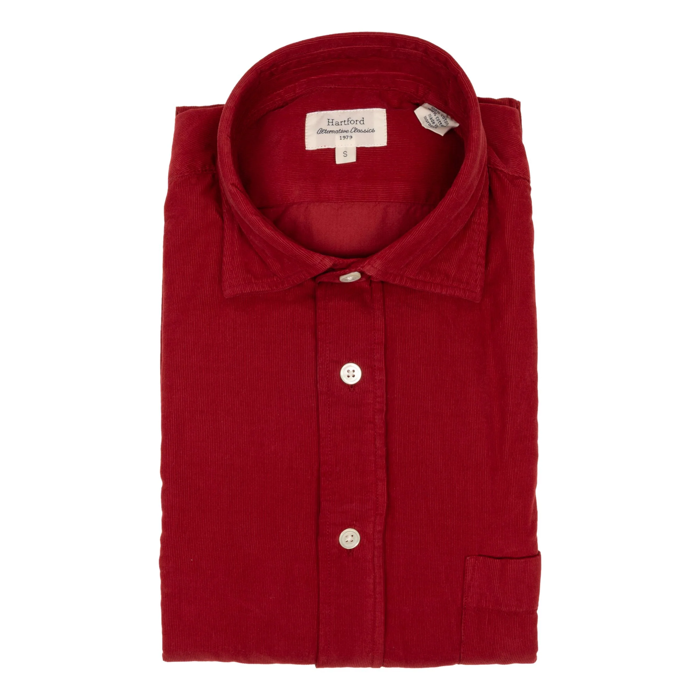 Fine Corduroy Spread Collar Sport Shirt - Image 3