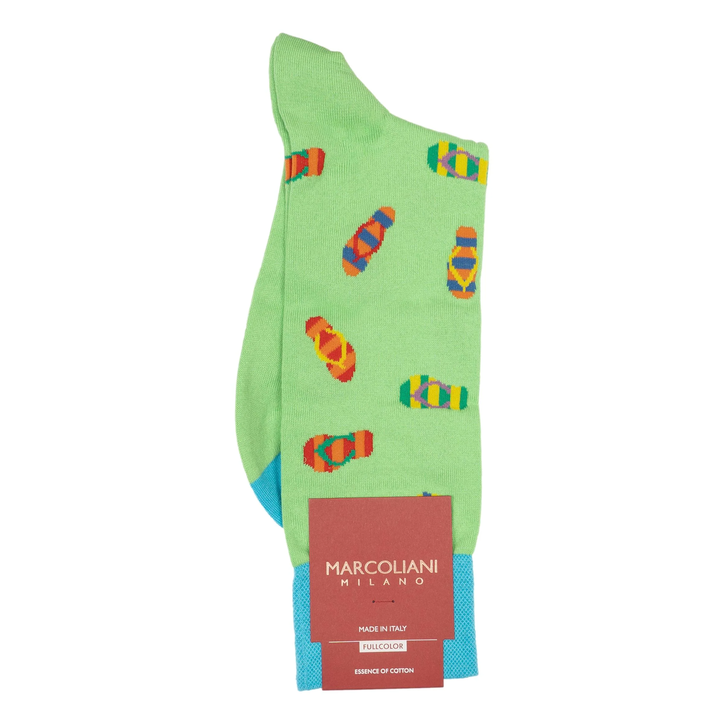 Flip Flops Pima Cotton Mid-Calf Dress Socks