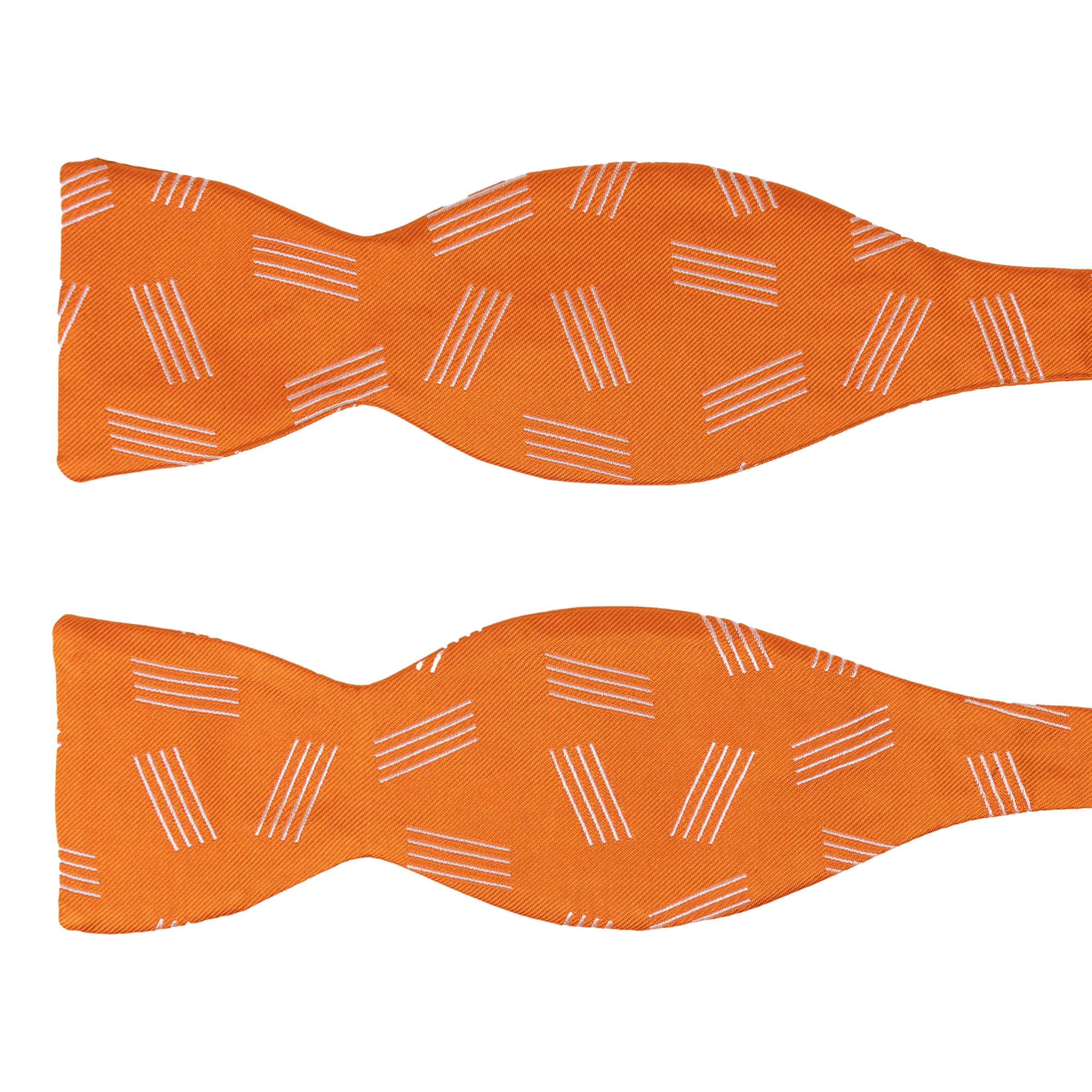 Four Lined Pattern Woven Silk Bow Tie - Image 3