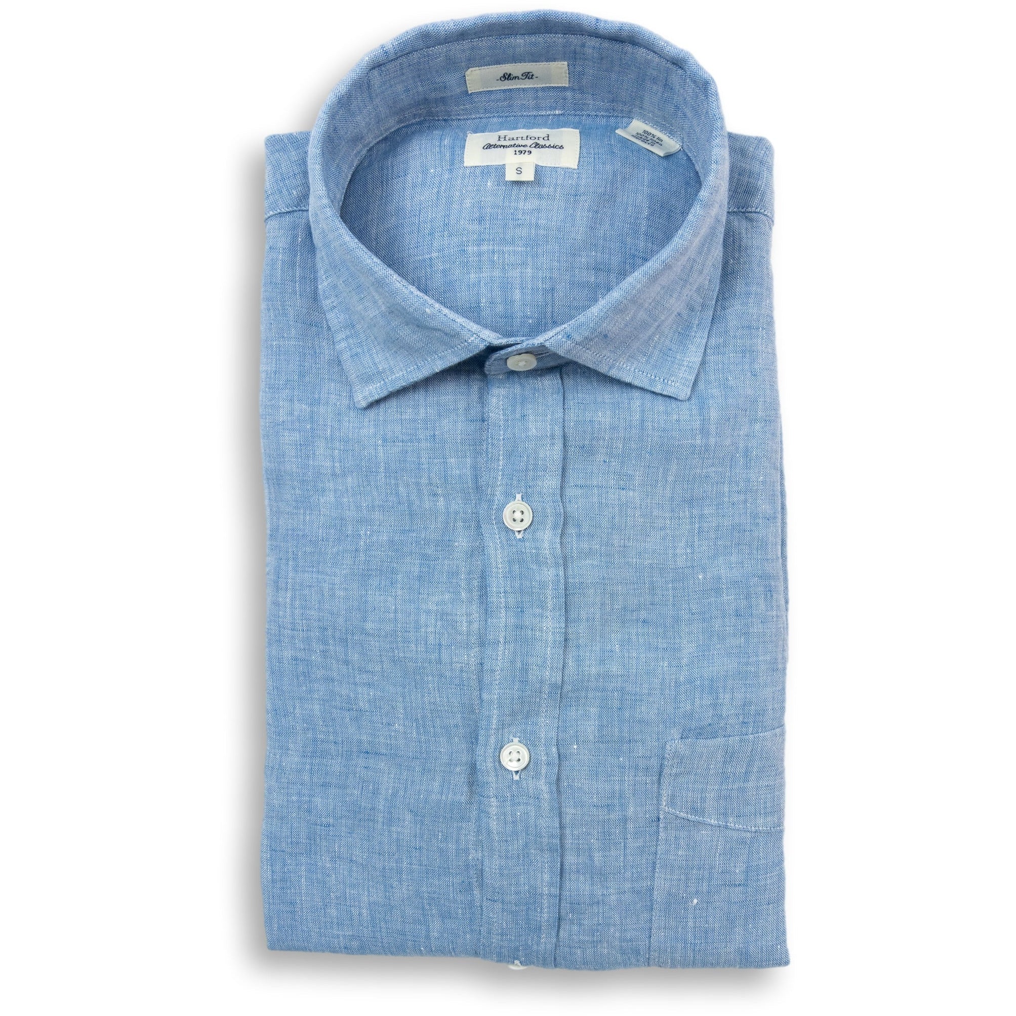 Slim Fit French Linen Sport Shirt