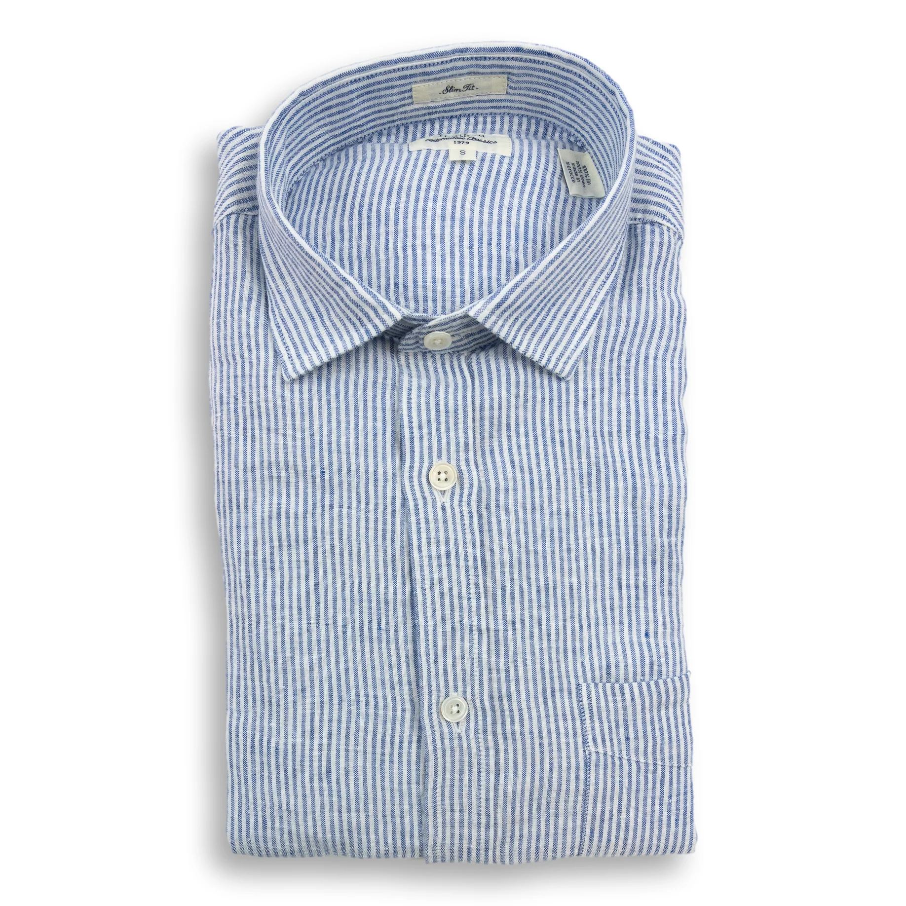 Slim Fit French Linen Sport Shirt - Image 6